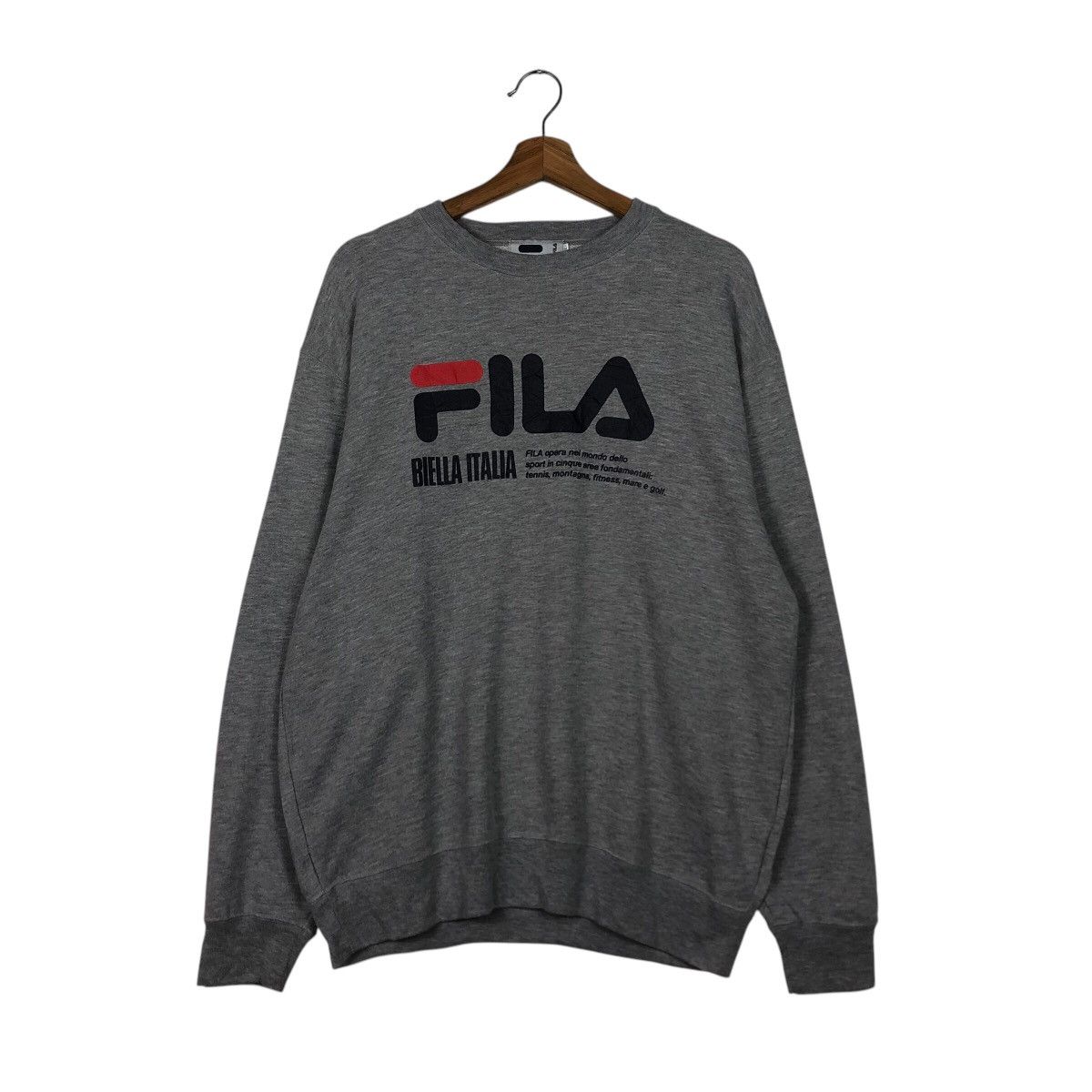 Japanese Brand 📌Vintage Sweatshirt Fila Big Logo Spell Out Size US L / EU 52-54 / 3 - 2 Thumbnail