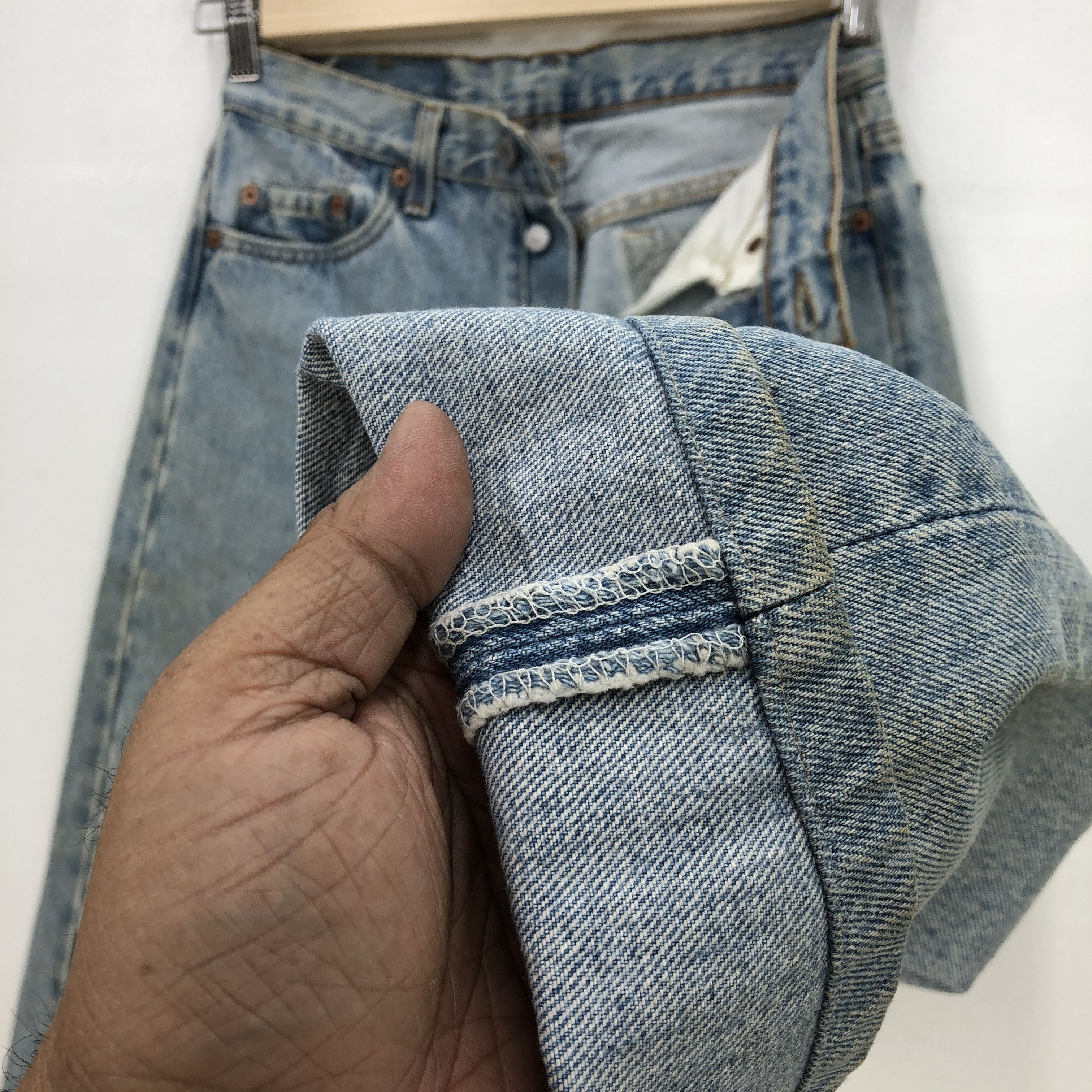 Levi's Vintage 90s Levis 501 Sun Faded Jeans Levis Light Wash Denim Size 28" / US 6 / IT 42 - 8 Thumbnail