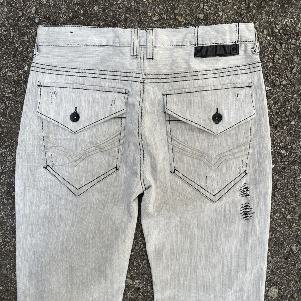 Guess Flare Jeans G By Guess Low Boot Cut Distressed Denim Size US 33 - 12 Thumbnail