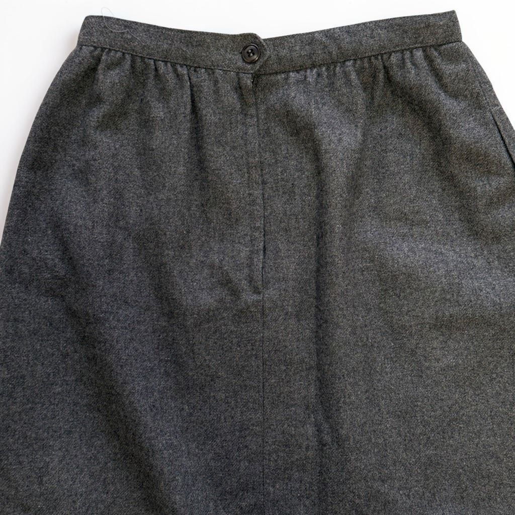 Vintage Vintage 80’s SASSON Gray Wool Blend Midi Skirt Sz 4 XS Size 27" / US 4 / IT 40 - 5 Thumbnail