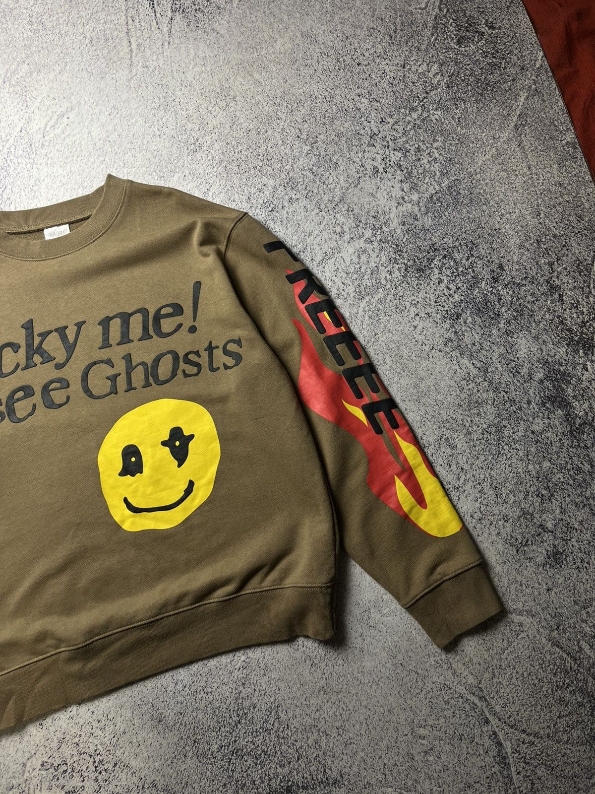Rap Tees Lucky Me I See Ghosts Smiley Face Rap Hip Hop Sweatshirt Size US M / EU 48-50 / 2 - 4 Thumbnail
