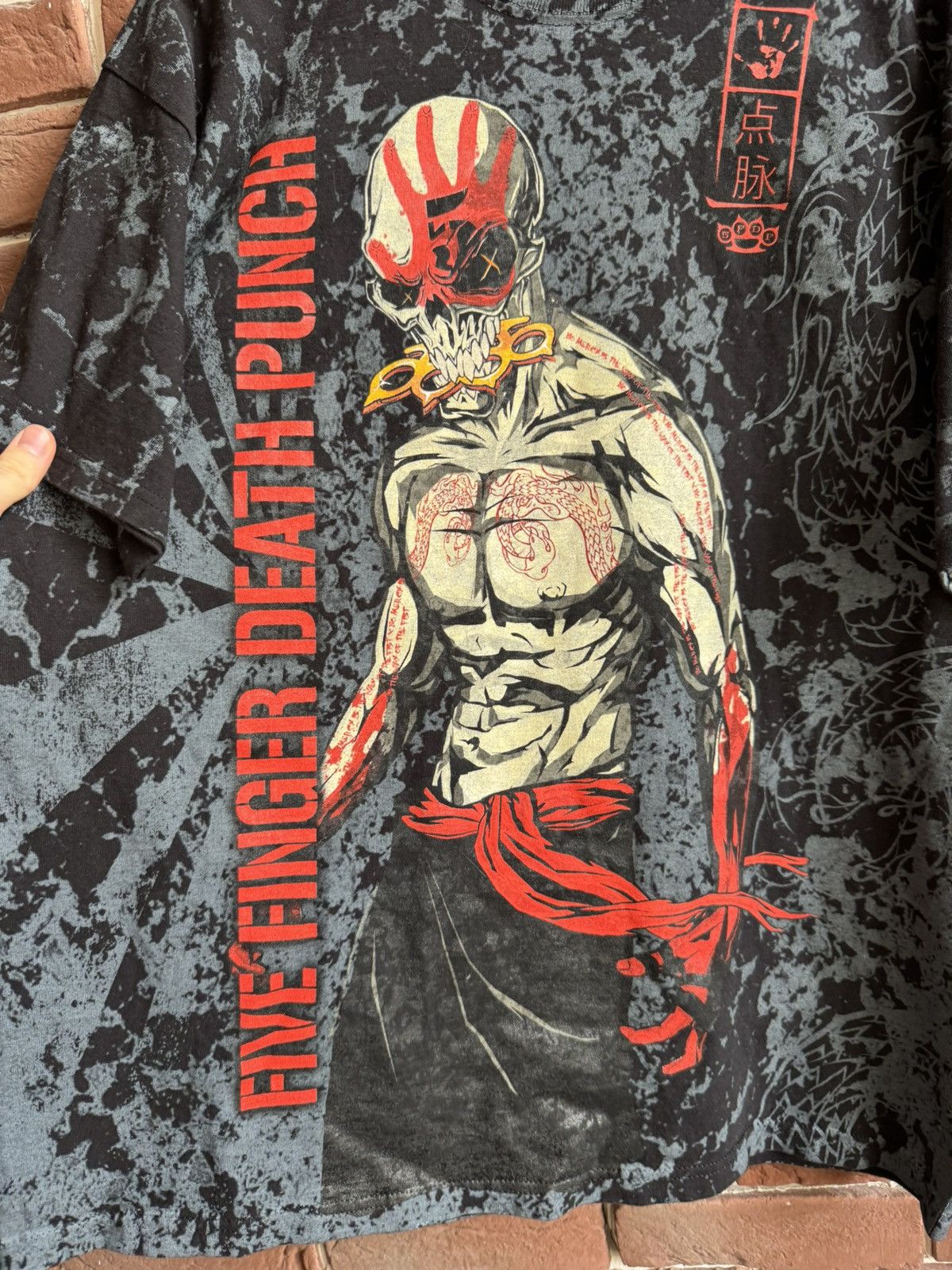 Band Tees Vintage Y2K Five Finger Death Punch Anime Art Band T Shirt Size US XL / EU 56 / 4 - 3 Thumbnail