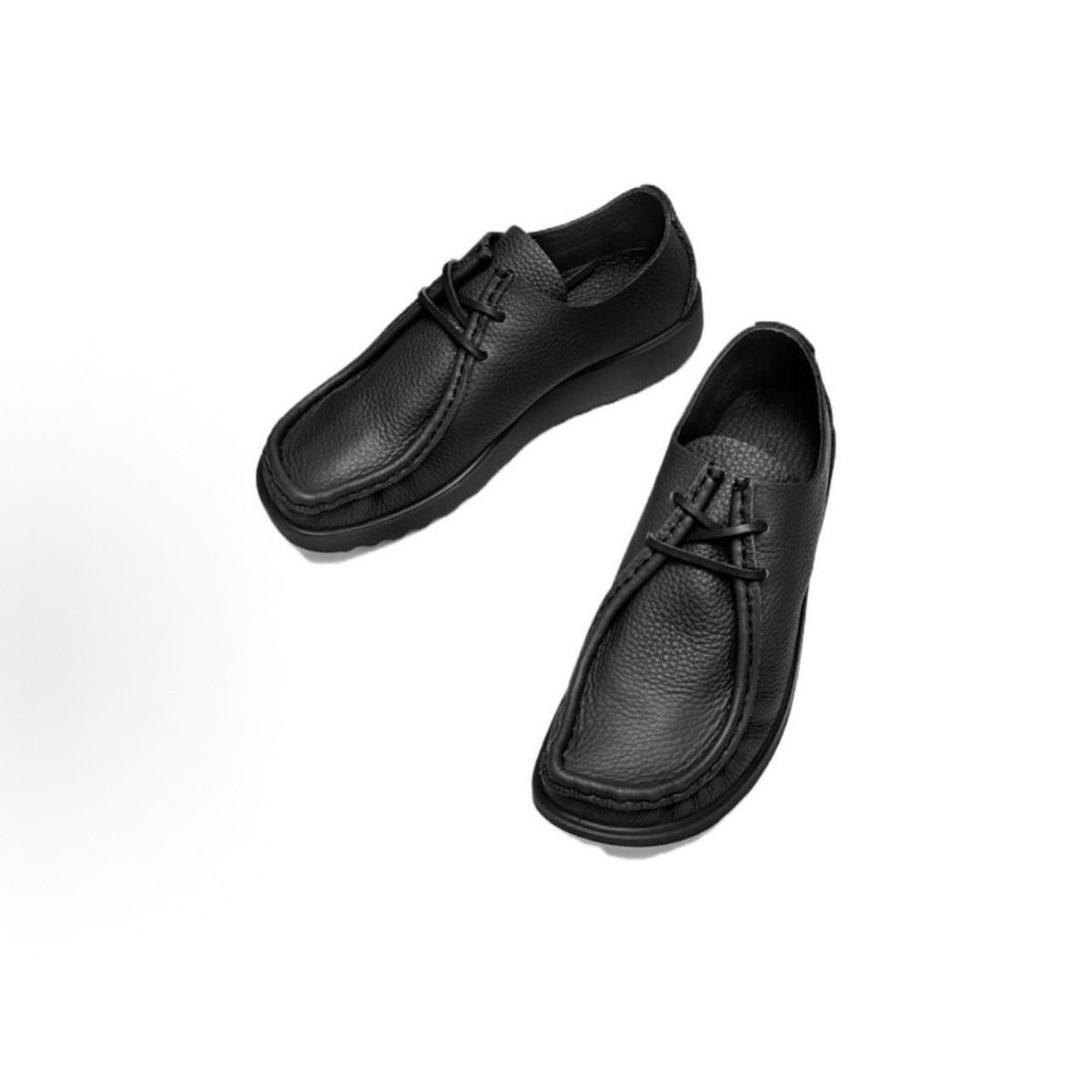 Ecco ECCO AT. KOLLEKTIVE MEN'S 46 BLACK LEATHER JOKE LACE SHOE Size US 12.5 / EU 45-46 - 5 Thumbnail