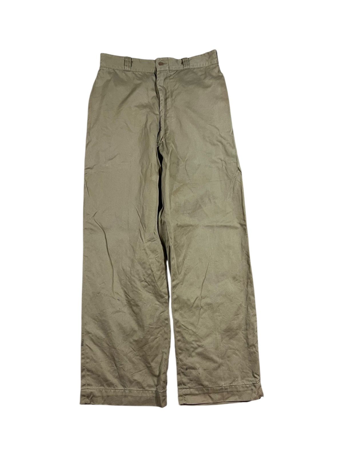 Vintage Vintage 60s US Army Khaki Chino Pants Painter 28x28 Size US 28 / EU 44 - 1 Thumbnail
