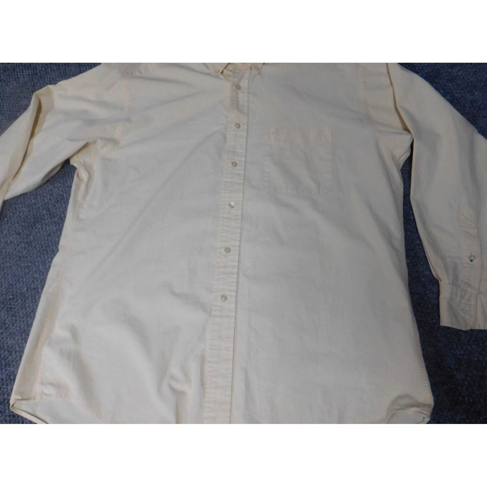 Tommy Hilfiger Tommy Hilfiger Mens Shirt XL Yellow Plaid Button-Down Collar Knit Cotton Regular Button-Up Vintage No Mens Size US XL / EU 56 / 4 - 2 Thumbnail