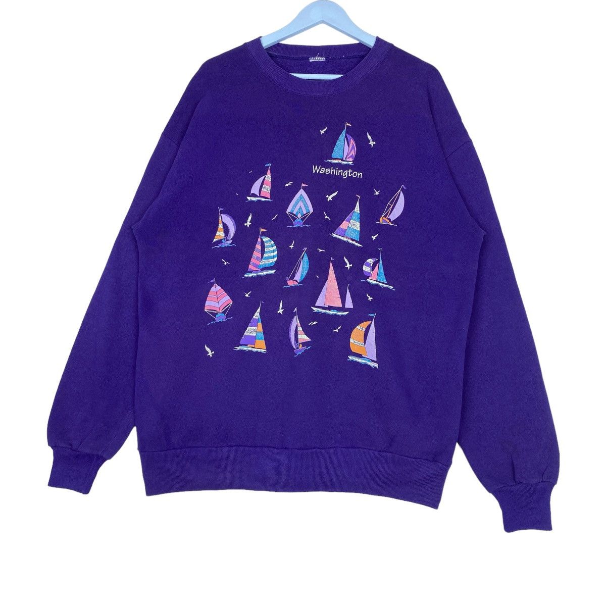 Designer × Vintage Washington Sweatshirt Crewneck Pullover Jumper Size US XL / EU 56 / 4 - 3 Thumbnail