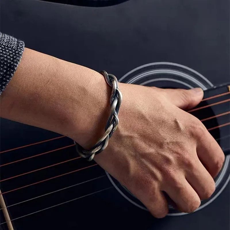 Jewelry Silver-Plated Twisted Twist Bracelet Size ONE SIZE - 2 Thumbnail