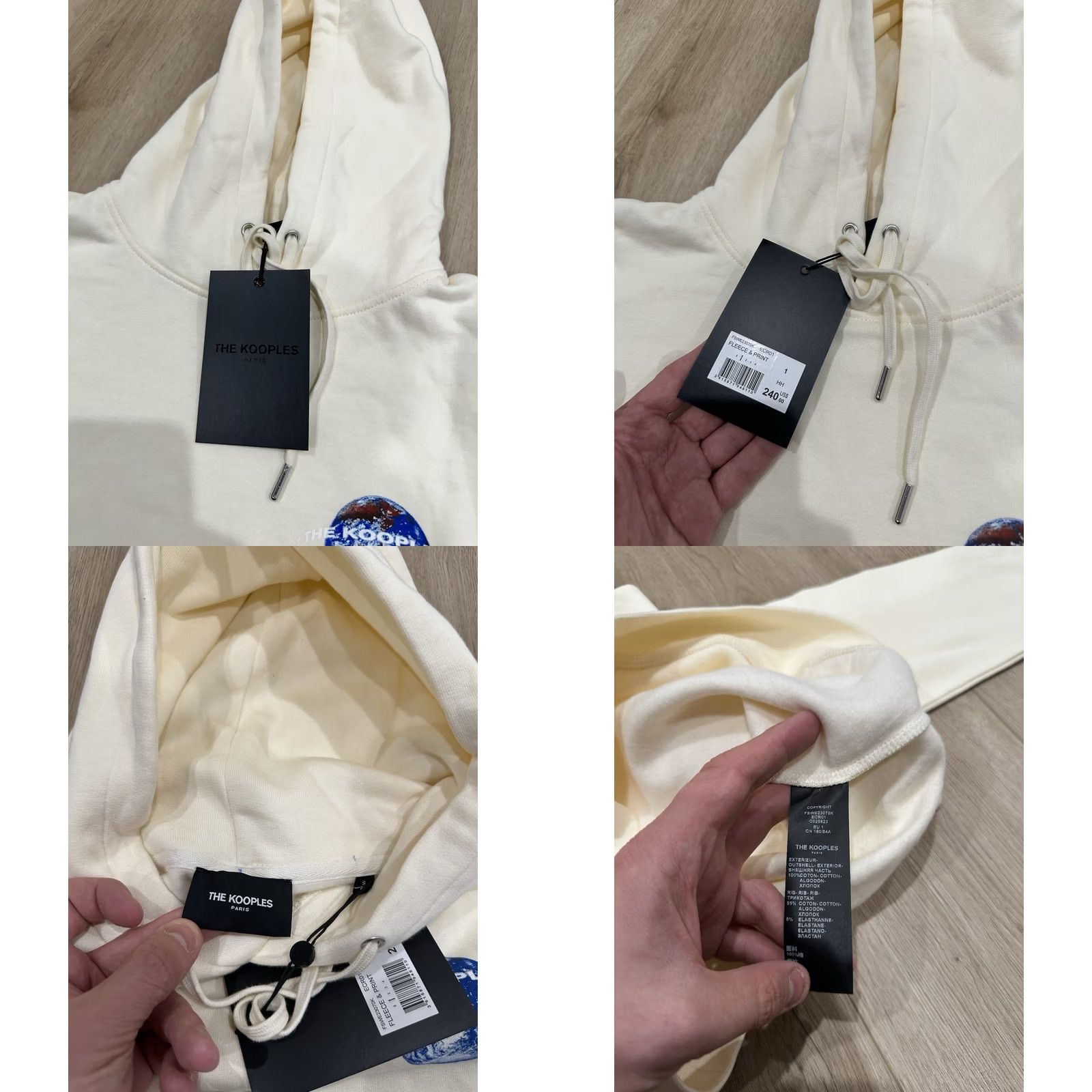 The Kooples NWT The Kooples Hoodie Size S Ivory 1 Planet Logo Pullover Women Spring Fall Winter Cotton Shirt? Size S / US 4 / IT 40 - 8 Thumbnail