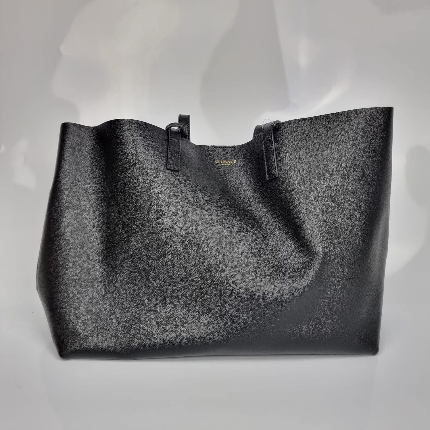 Versace VERSACE Black Leather Tote Bag New Size ONE SIZE - 3 Thumbnail