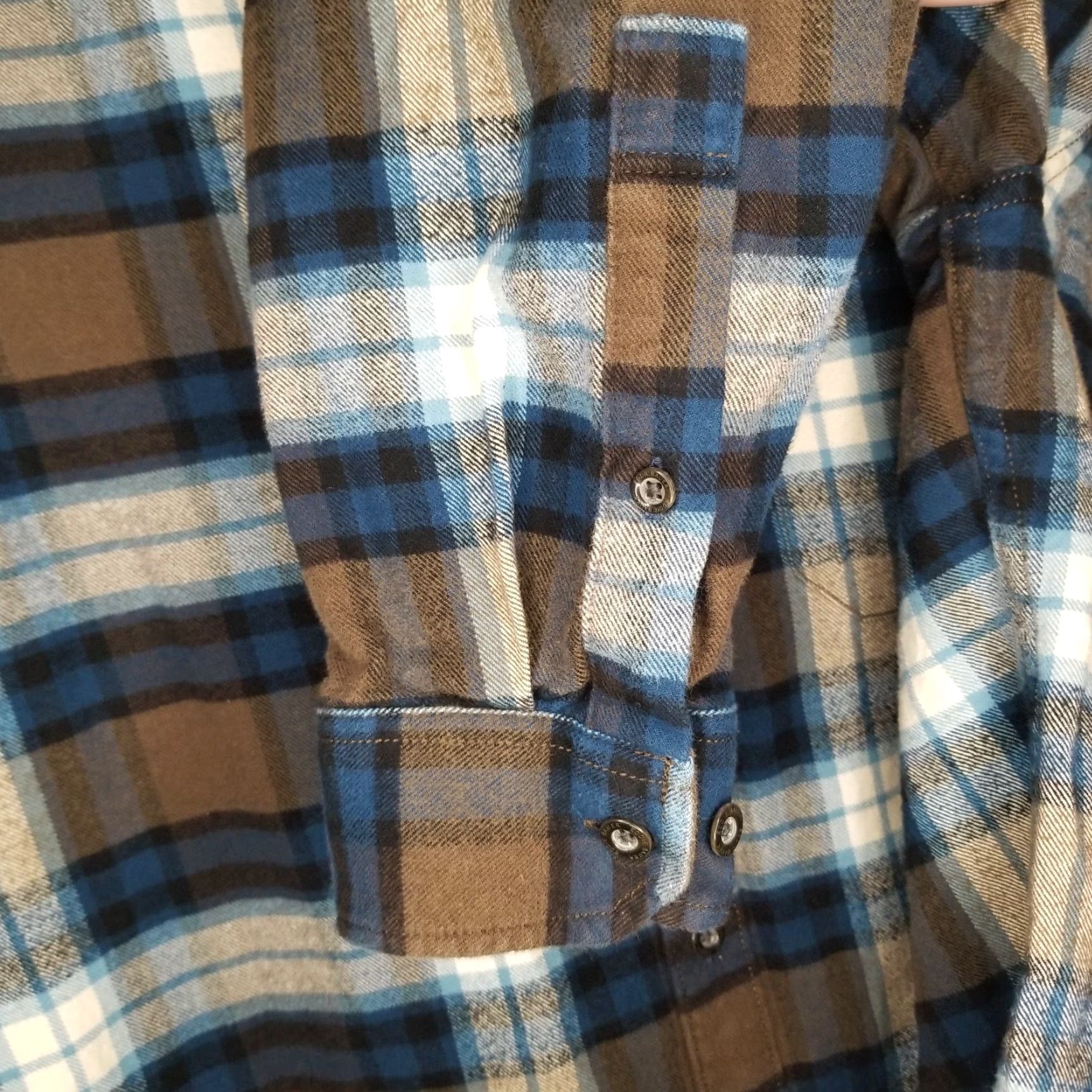 Eddie Bauer VINTAGE? Eddie Bauer Button-Up Shirt Men Plaid Flannel Long Sleeve Brown Blue Size M Adult Medium Plaid Shirt Mens Size US M / EU 48-50 / 2 - 4 Thumbnail