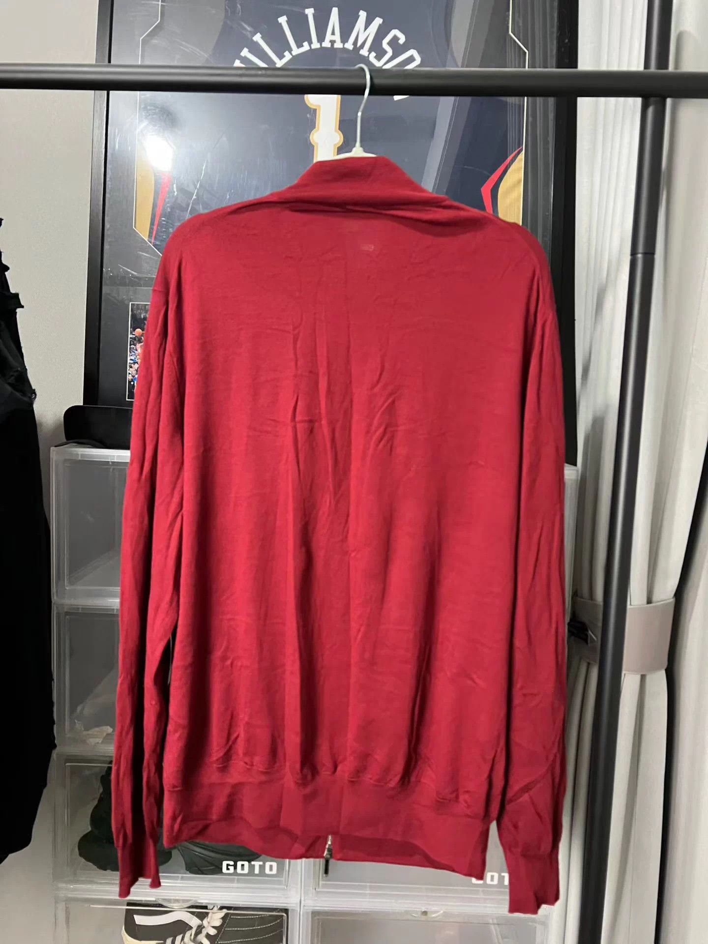 Loro Piana Loro Piana Red Wool Zip Sweater 56 Size US XL / EU 56 / 4 - 2 Thumbnail