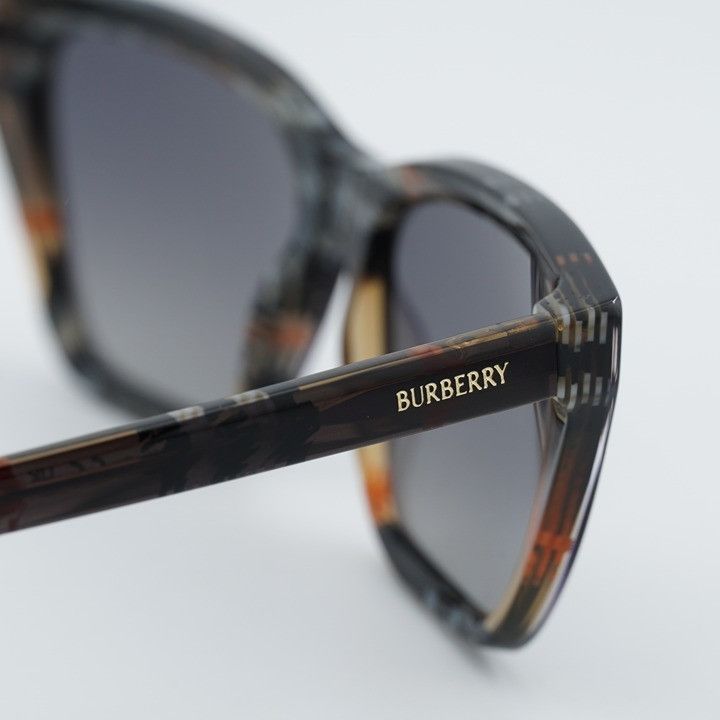 Burberry Burberry BE4468 4202T3 Sunglasses Sand Check Cat Eye Frame Size ONE SIZE - 6 Thumbnail