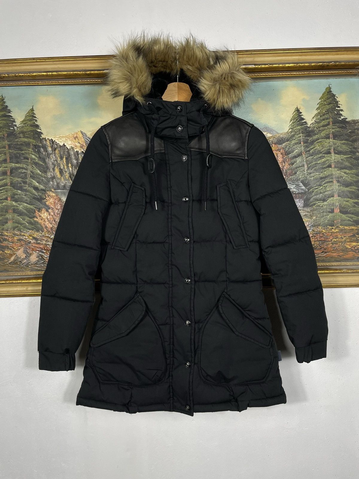 Schott Schott Puffer Black Coat Parka Winter Warm Outdoor Gorpcore Size XS / US 0-2 / IT 36-38 - 1 Thumbnail