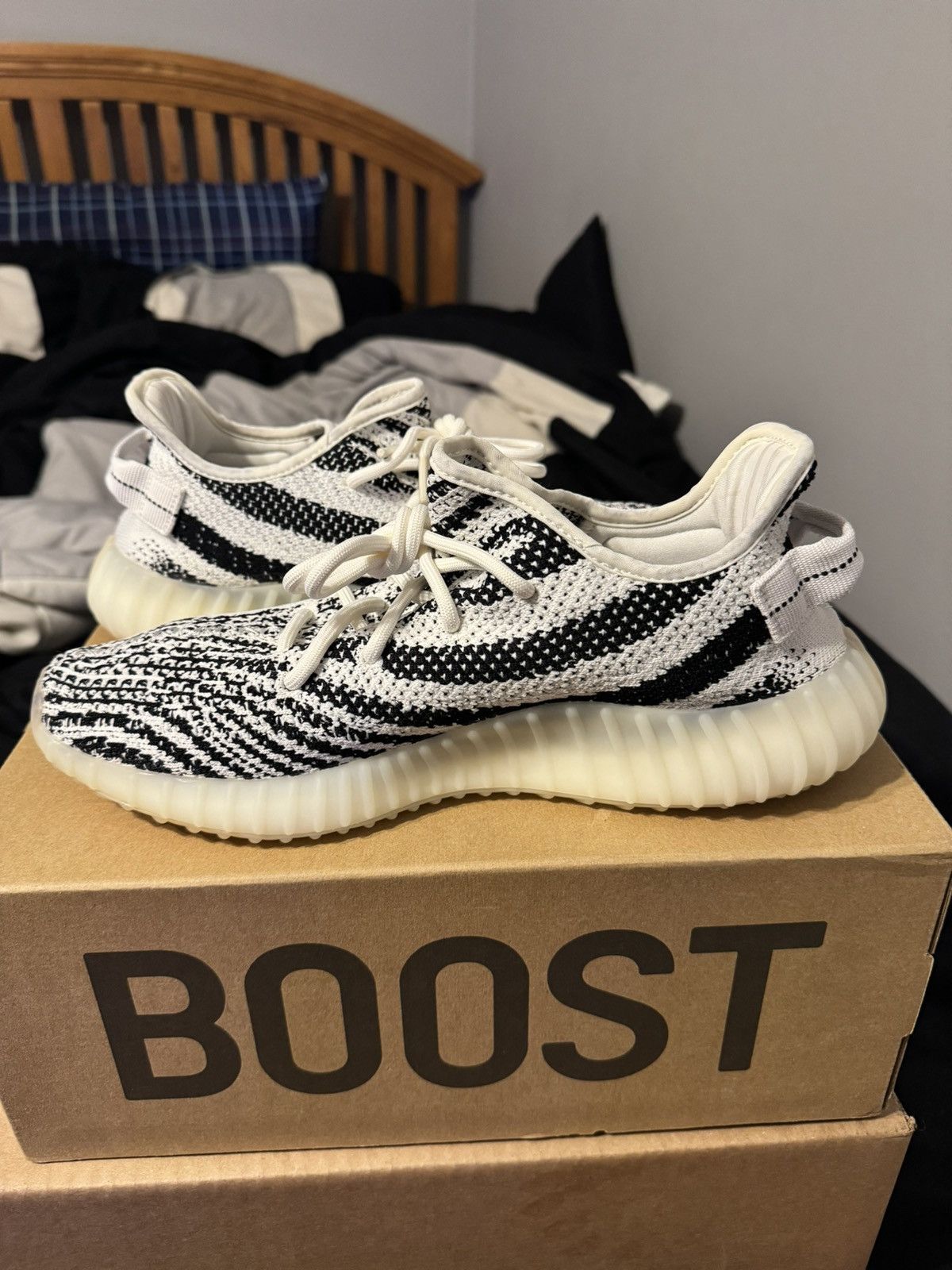 Adidas Yeezy 350 Zebra V2 Size US 10.5 / EU 43-44 - 1 Thumbnail