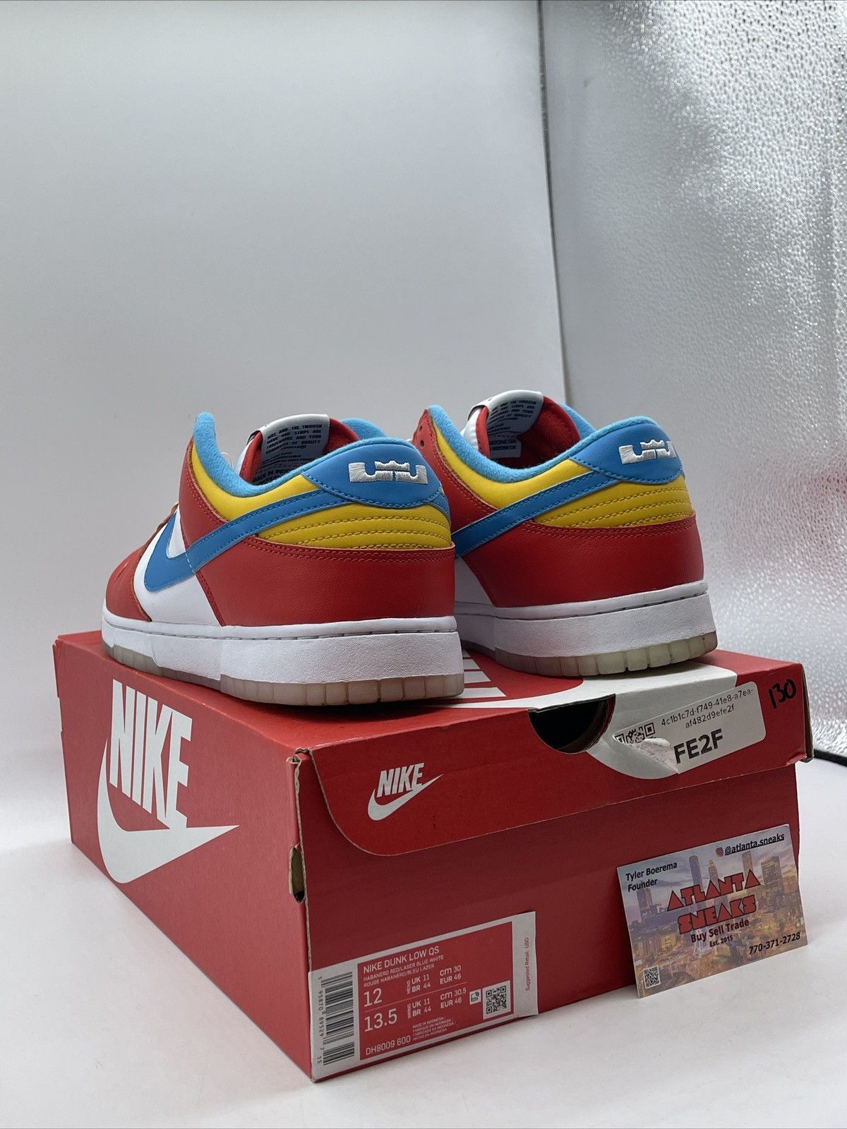 Nike Lebron James x fruity pebbles x dunk low Size US 12 / EU 45 - 4 Thumbnail