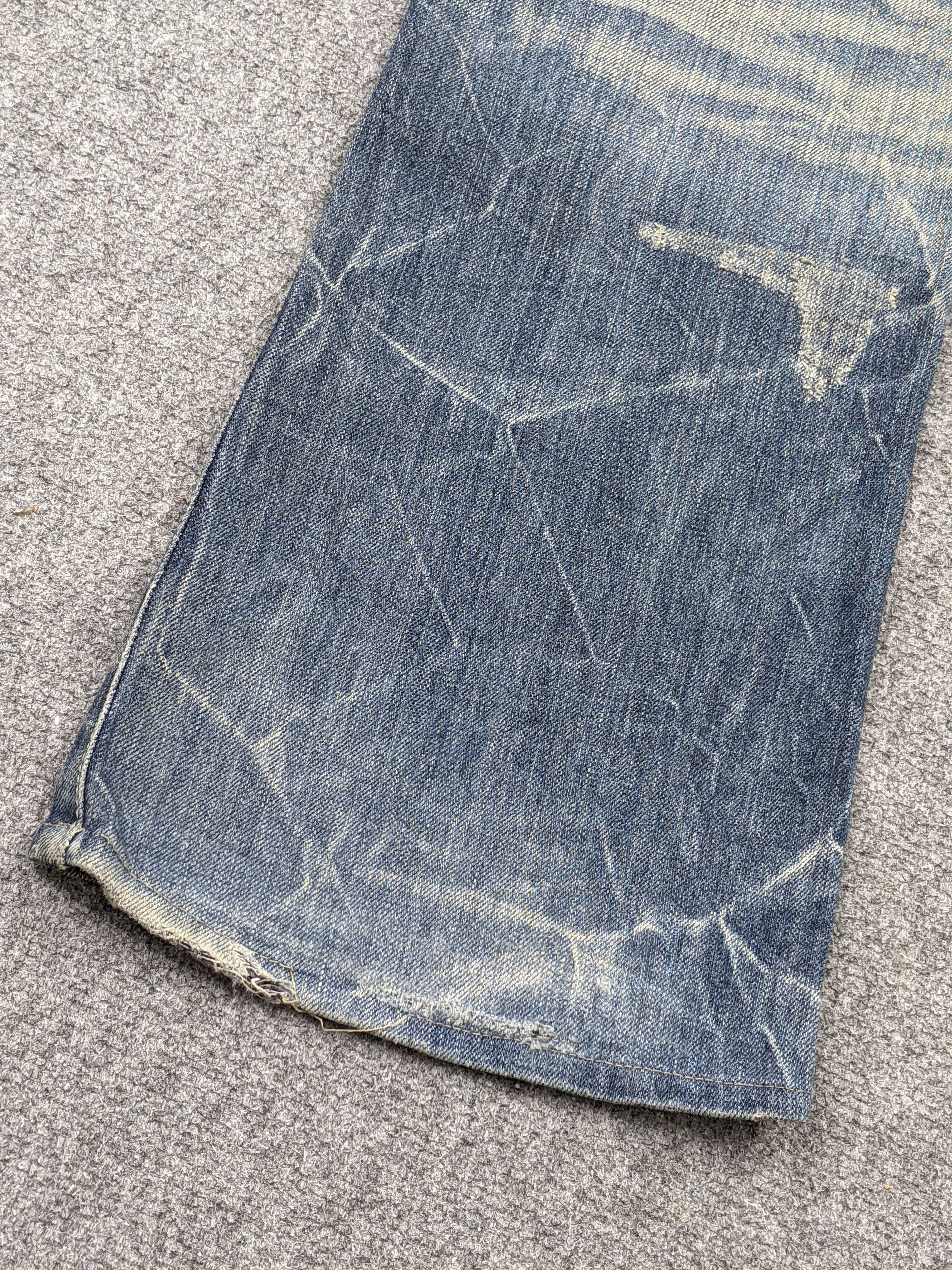 Vanquish Vanquish Flared Bootcut Faded Distressed Denim DJ0012Z Size US 35 - 15 Thumbnail