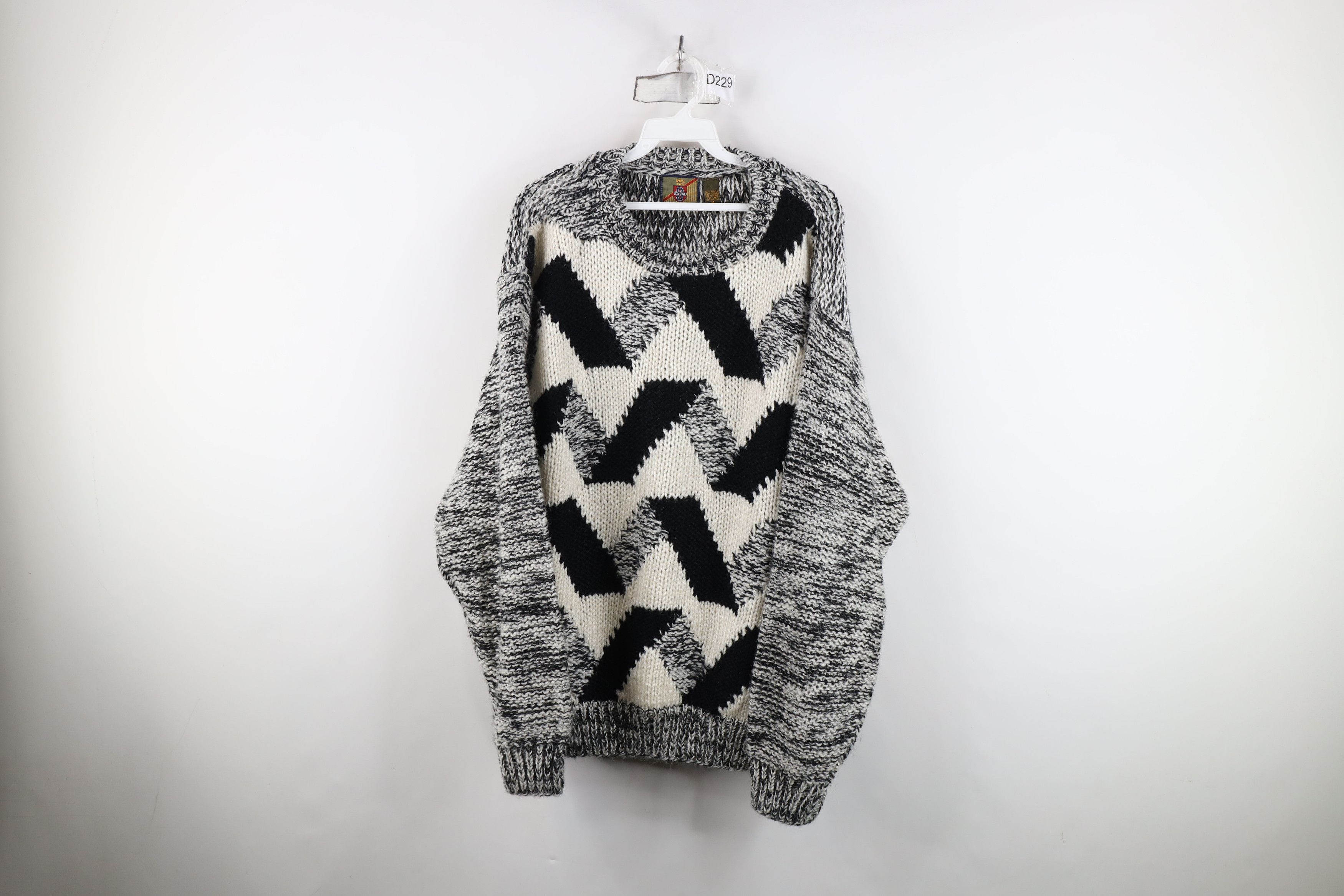 Vintage Vintage 90s Streetwear Ribbed Crochet Knit Crewneck Sweater Size US M / EU 48-50 / 2 - 1 Thumbnail
