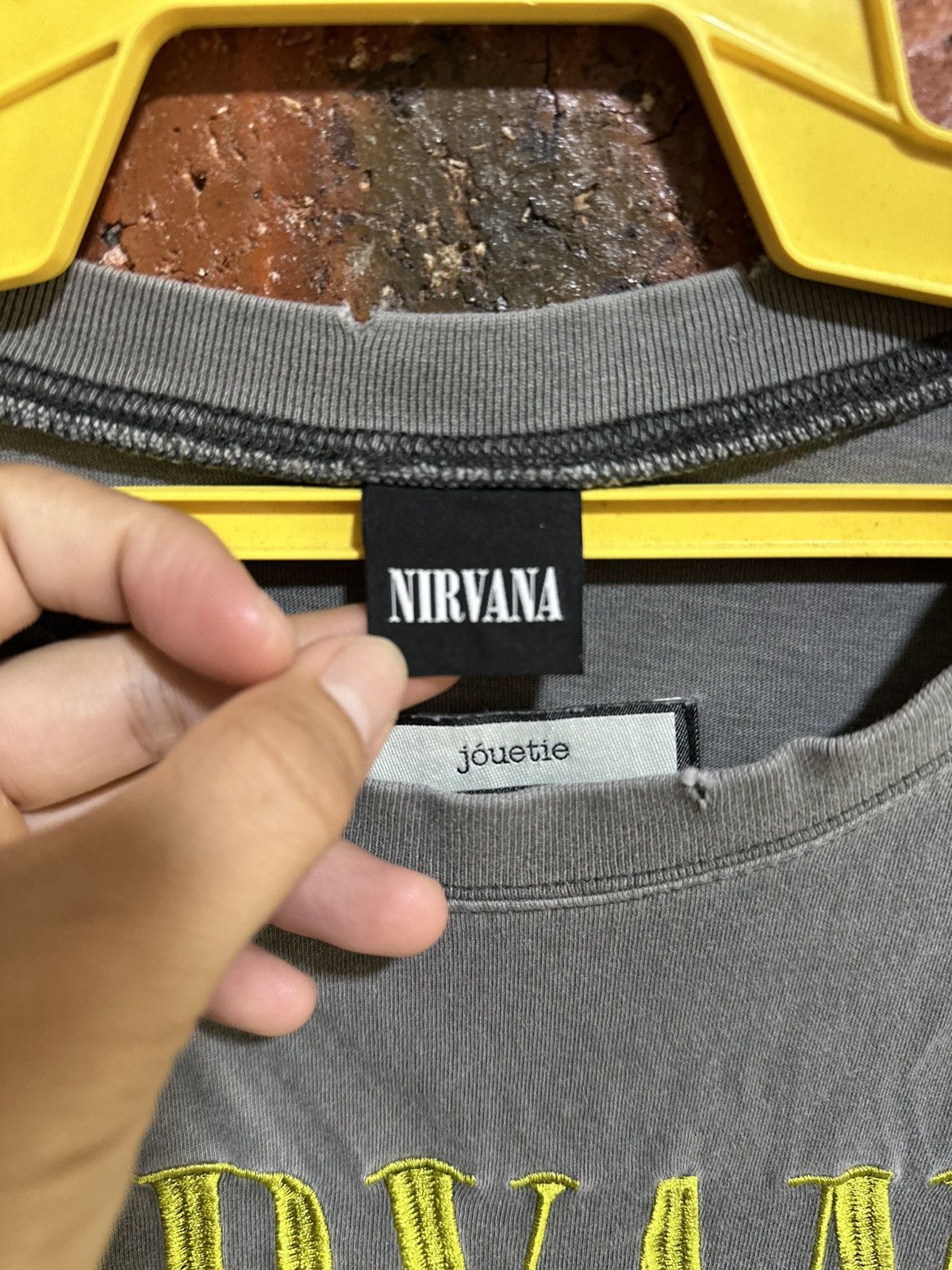 Band Tees Thrashed Vintage Nirvana Smile X Jouetie Distress Tee Size US L / EU 52-54 / 3 - 7 Thumbnail