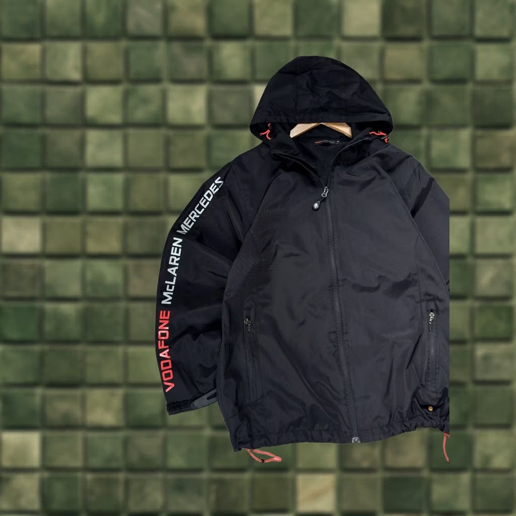 Mercedes-Benz VINTAGE Mercedes-Benz Windbreaker Jacket Nylon F1 Racing Black M Men Zip Pockets 90s Size US M / EU 48-50 / 2 - 1 Thumbnail