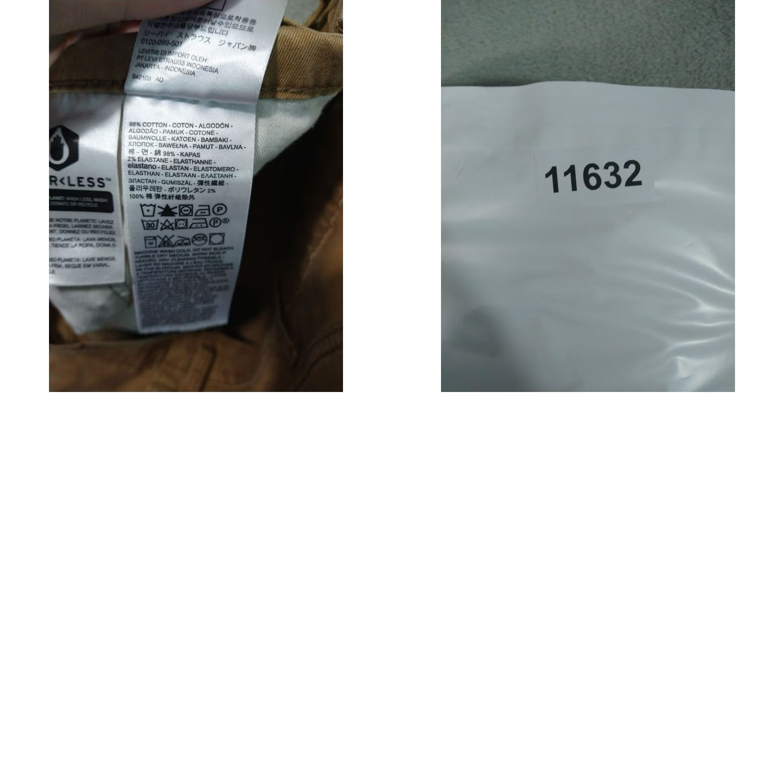 Levi's Levi's 541 Jeans Men 42x23 Athletic Tapered Denim Beige - 5-Pocket Comfort Stretch Inseam 23" Regular Rise High - Brand: Levi's - Size 42 Mens Jeans Size US 42 / EU 58 - 8 Thumbnail
