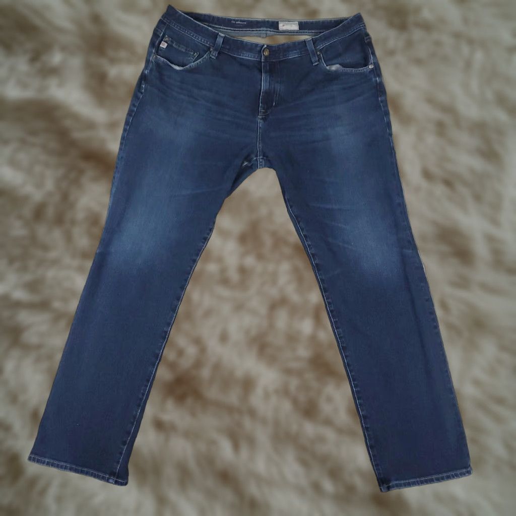 Denime AG Adriano Goldschmied Mens 40x33 The Graduate Straight Blue Denim Jeans Pants Size US 40 / EU 56 - 1 Thumbnail
