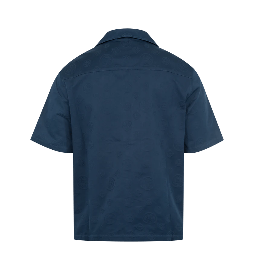Casablanca o1h1sh10526 Monogram Shirt in Navy Blue Size US M / EU 48-50 / 2 - 2 Thumbnail