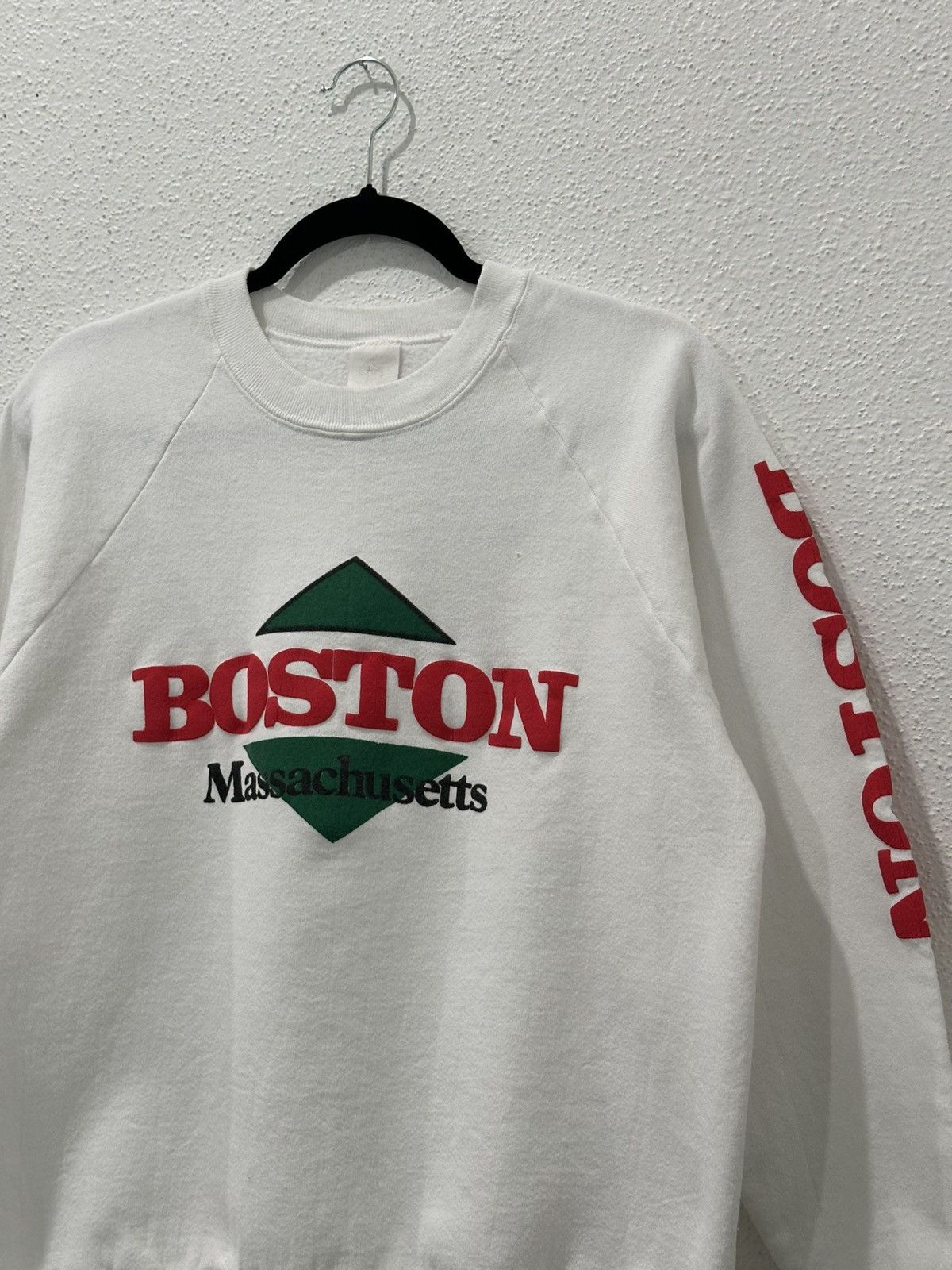 Bostonian Vintage 90s Boston Massachusetts Puff Print Crewneck Size L Size US L / EU 52-54 / 3 - 4 Thumbnail