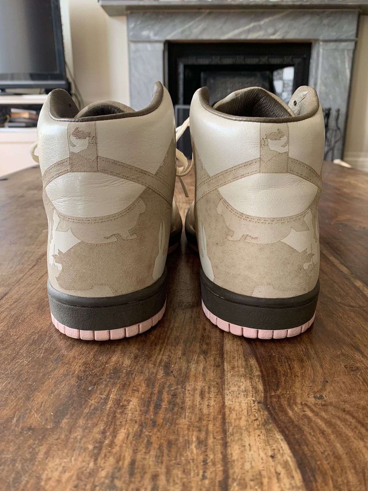 Nike Nike Dunk High One Piece Premium Khaki Pink Ice Size US 8.5 / EU 41-42 - 4 Thumbnail