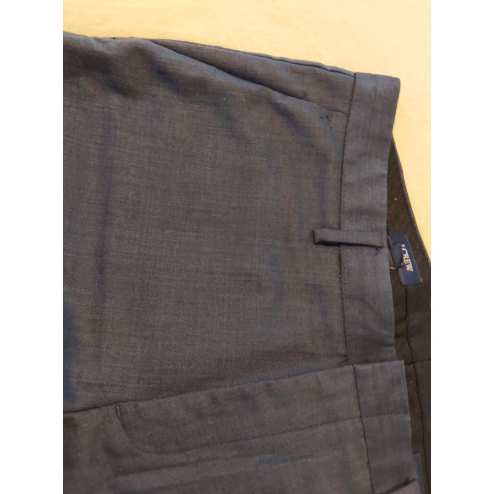J.Crew Mens J. Crew Wool Dress Pants 34x32 Navy Blue Slacks Khaki Trousers Dress Pants Mens Blue 90s style Size US 34 / EU 50 - 4 Thumbnail