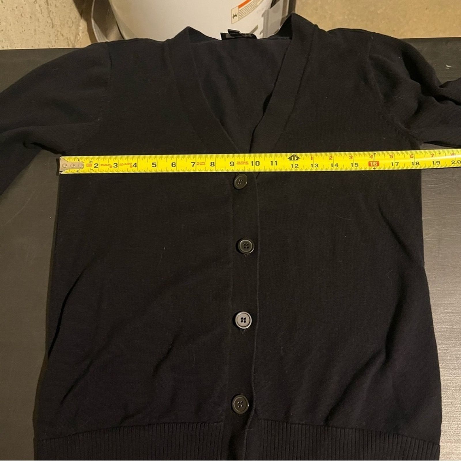 Other AB Studio Women's Black 3/4 Sleeve Lightweight Cardigan Sz M Size M / US 6-8 / IT 42-44 - 6 Thumbnail