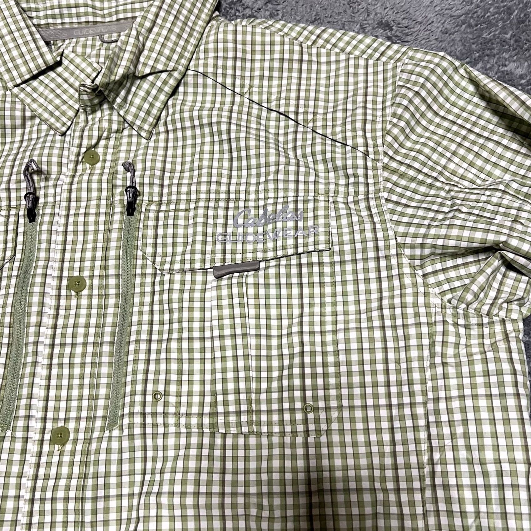 Vintage Cabela's Shirt Mens XL Guide Series Plaid Green Performance Fishing Long Sleeve Mens XL Green Shirt Size US XL / EU 56 / 4 - 2 Thumbnail