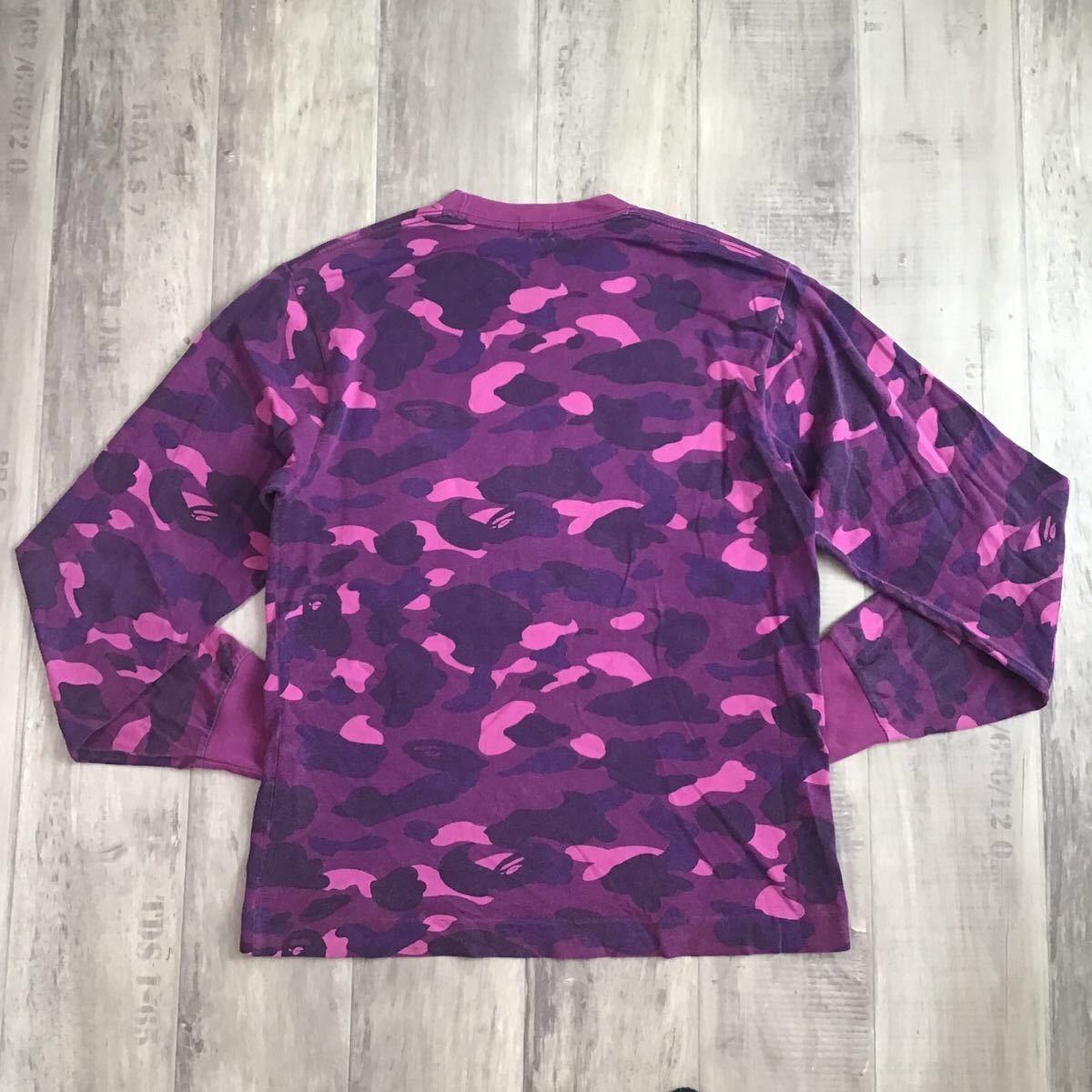 Bape × Nigo × Swarovski Swarovski BAPE logo purple camo long sleeve T-shirt APE NIGO Size US M / EU 48-50 / 2 - 6 Thumbnail