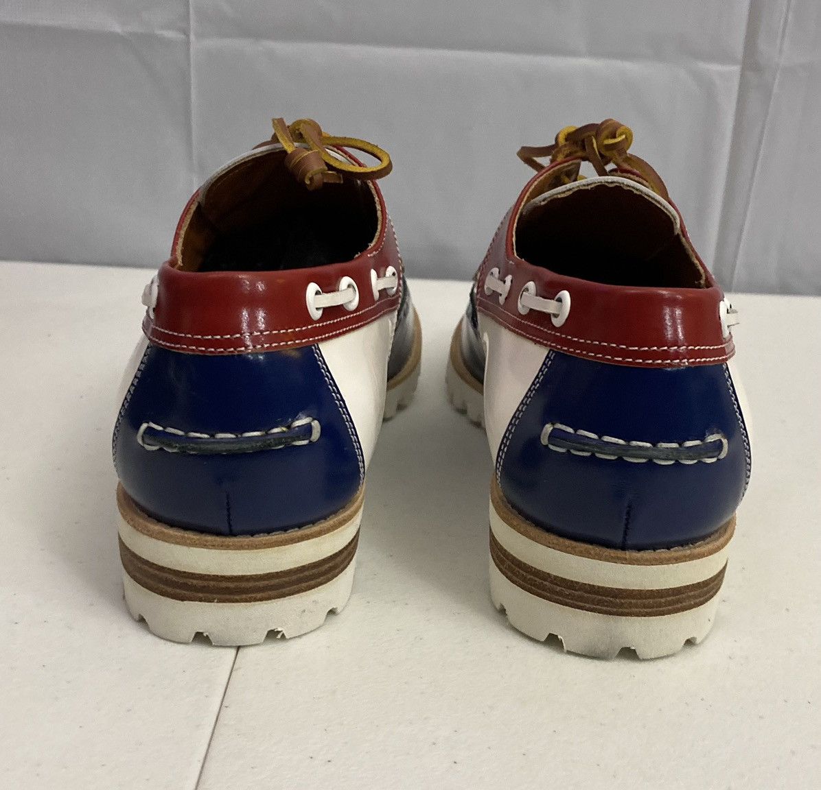 Dsquared2 Dsquared2 🇮🇹 R/W/B Leather Handmade Brogue Boat Shoes 9 NEW Size US 9 / EU 42 - 12 Thumbnail