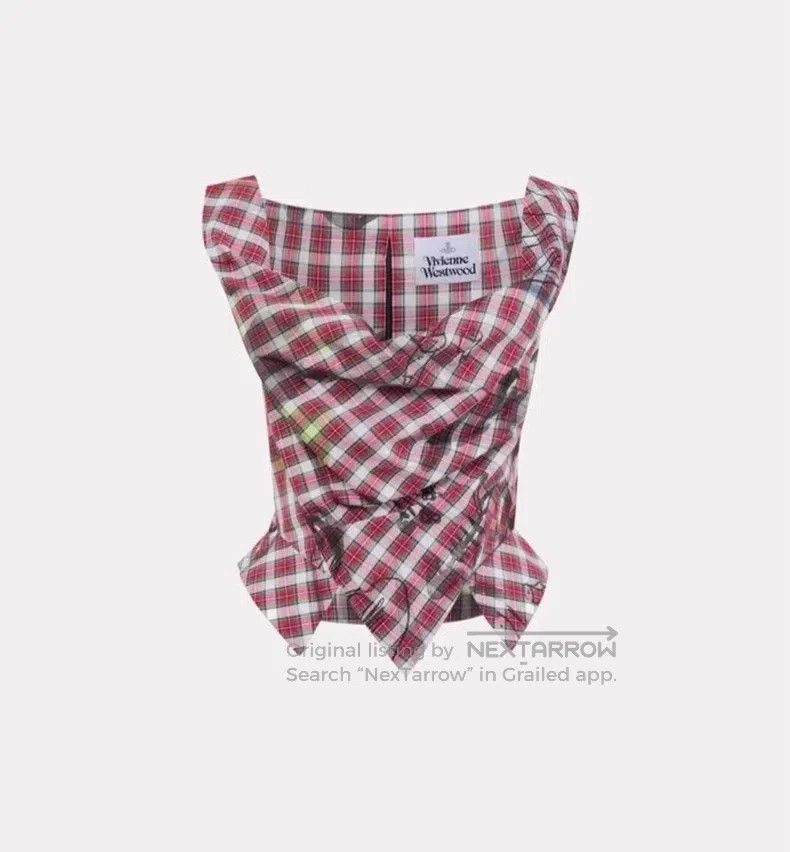 Vivienne Westwood Vivienne Westwood Red and white checkered vest Size S / US 4 / IT 40 - 7 Thumbnail