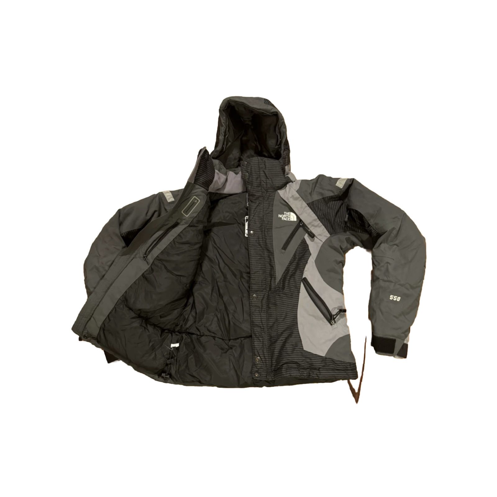 The North Face VINTAGE The North Face Steep Tech Ski Jacket Womens SM Black Gray 550 Down Insulated Regular Long Sleeve Zip Mid-Length Jacket Womens Size S / US 4 / IT 40 - 7 Thumbnail