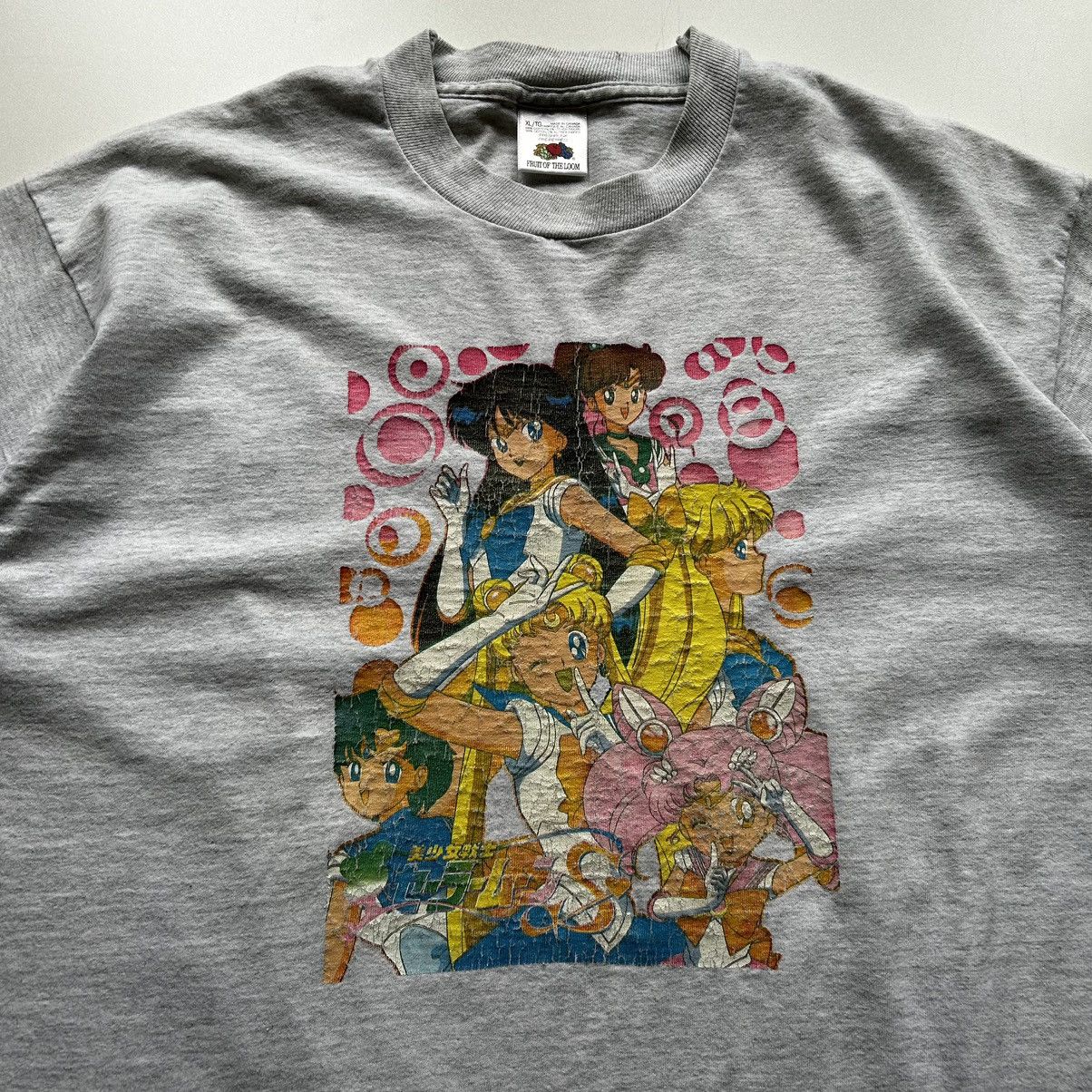 Japanese Brand × Vintage Vintage 90s Sailor Moon anime Tv show graphic T-Shirt grey Size US XL / EU 56 / 4 - 2 Thumbnail