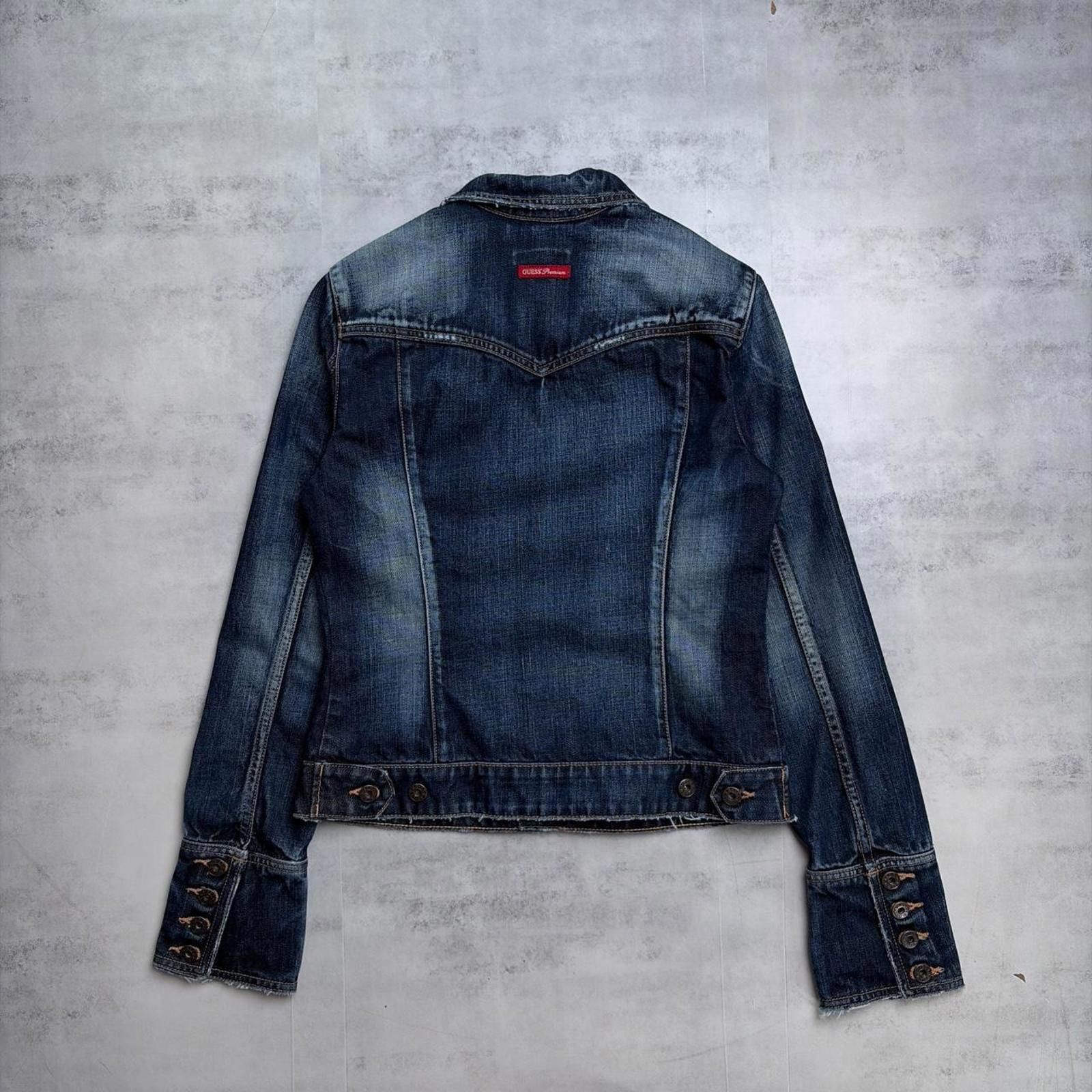 Guess Y2K Dark Wash Guess Premium Denim Trucker Jacket Size M / US 6-8 / IT 42-44 - 6 Thumbnail