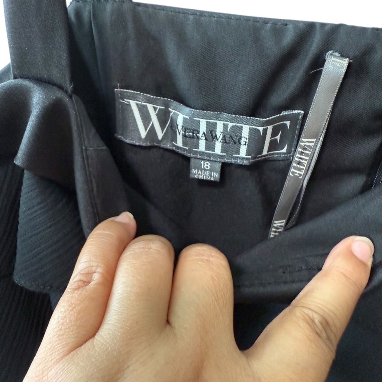 Vera Wang White by Vera Wang Multi Tier Crepe Chiffon Dress Black 18 Size XXL / US 16-18 / IT 52-54 - 6 Thumbnail