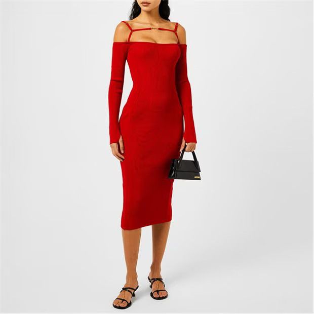 Jacquemus o1g2r1mq1024 Dress in Red Size M / US 6-8 / IT 42-44 - 4 Thumbnail