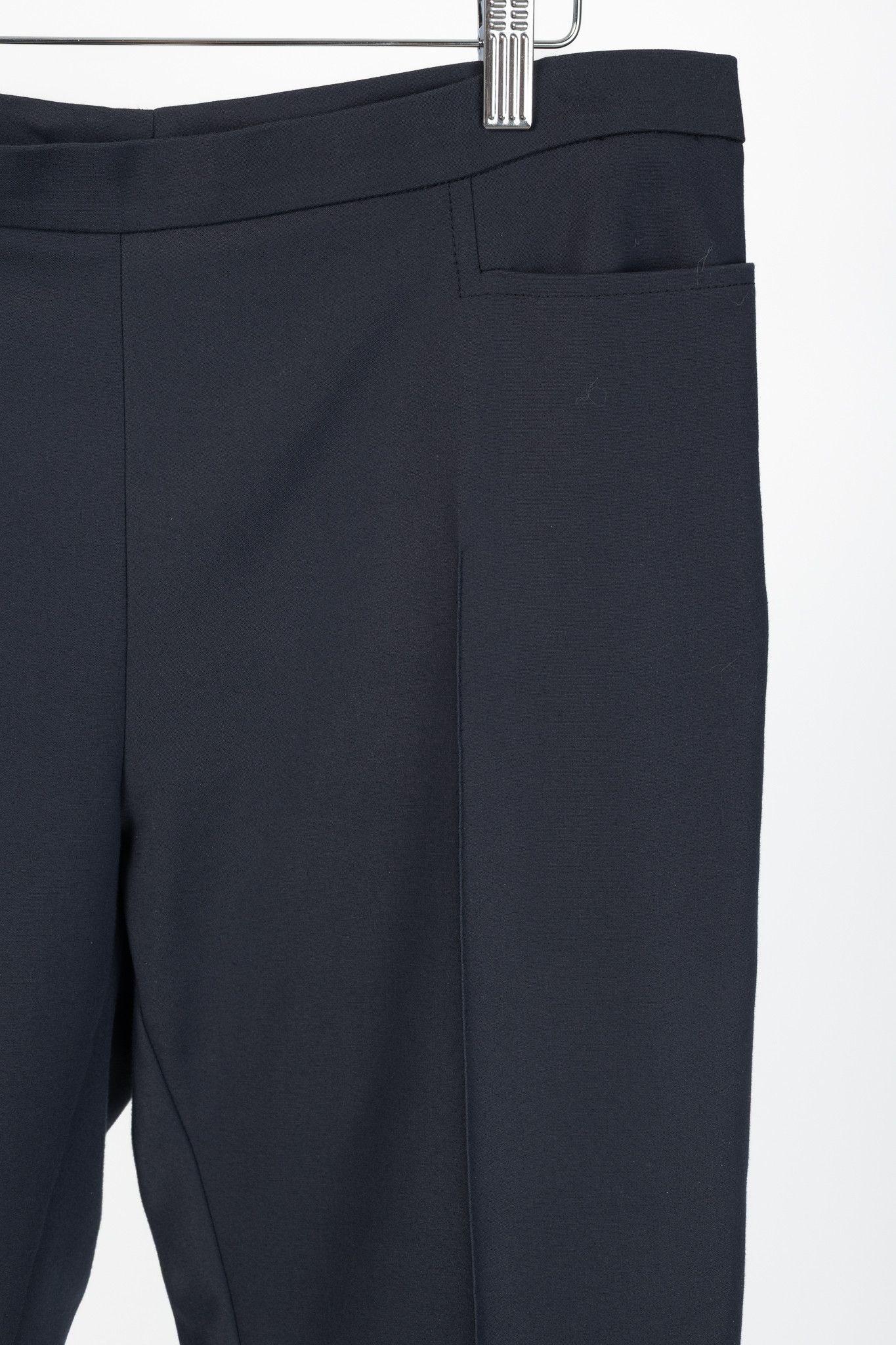 Akris Akris Punto Navy Cotton-Twill Ankle-Length Trousers Size 34" / US 12 / IT 48 - 4 Thumbnail