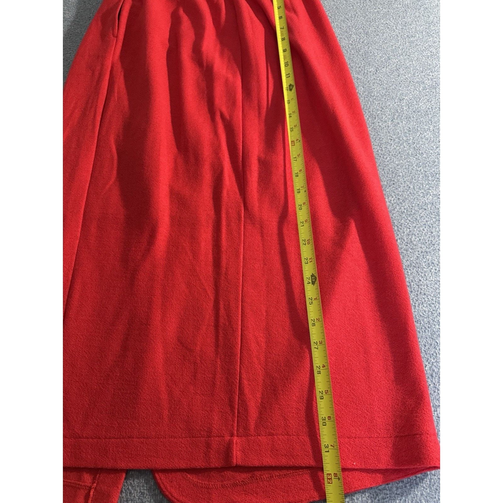 Other Vintage 80s Red Wool Pencil Skirt by CmcE | Sample Size 8 Size 30" / US 8 / IT 44 - 8 Thumbnail