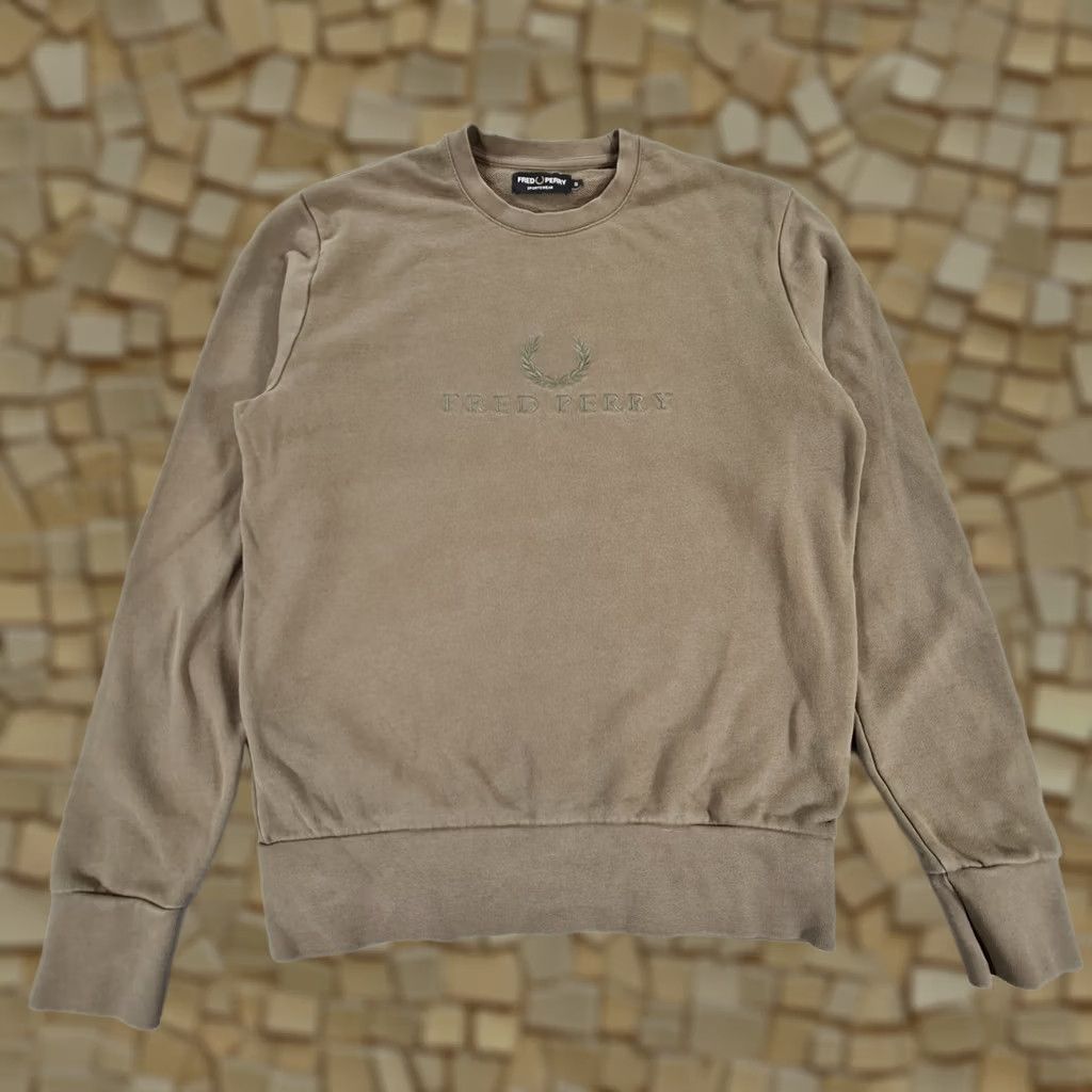 Fred Perry Fred Perry Mens Sweatshirt Green Logo Pullover Crew Neck Small Cotton Regular Dress Shirt? Size US S / EU 44-46 / 1 - 1 Thumbnail