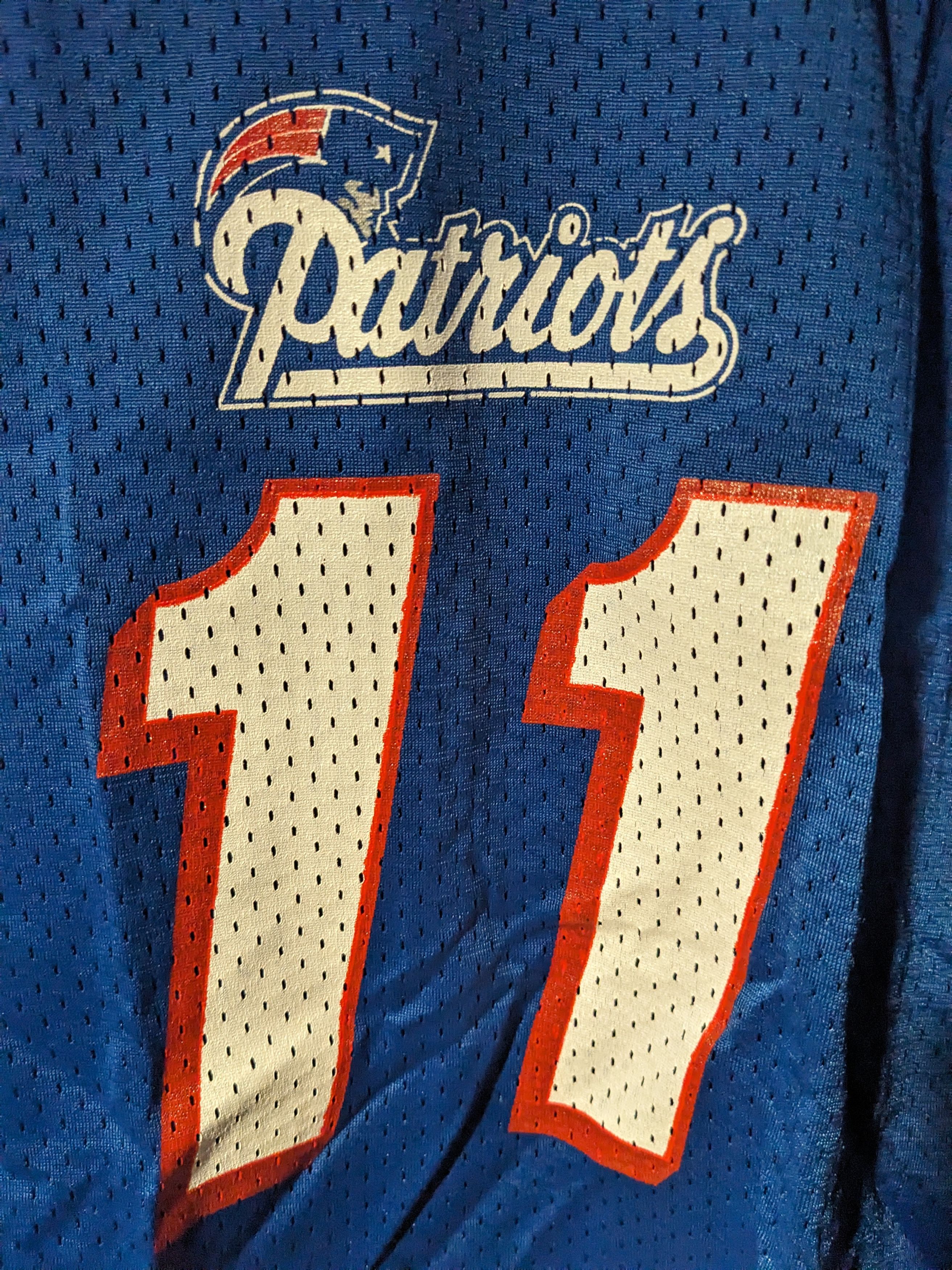 Champion × NFL × Vintage Vintage 90s New England Patriots Bledsoe Youth Large Jersey Size US L / EU 52-54 / 3 - 4 Thumbnail