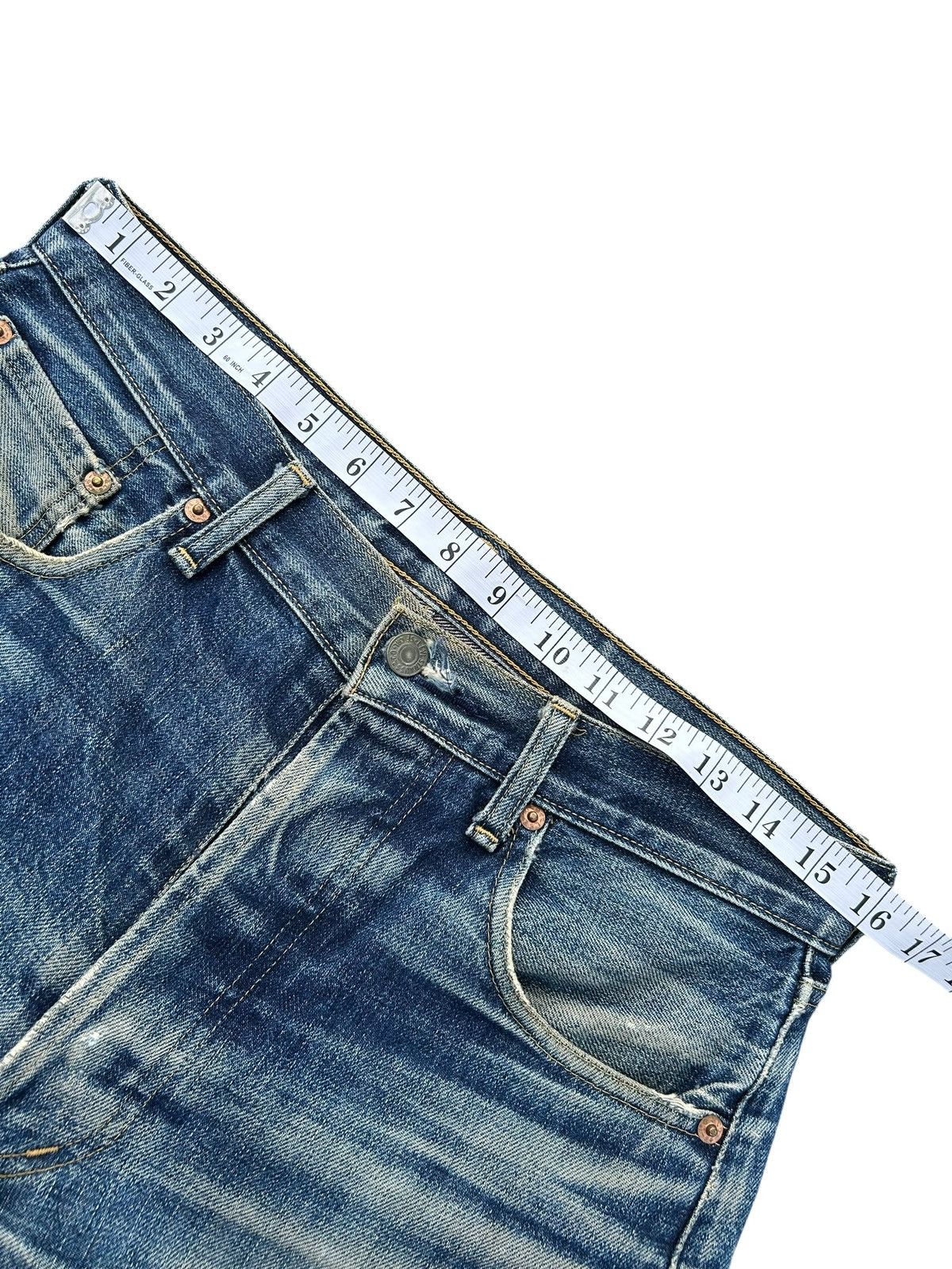Kapital Thrashed Vintage Levis big E Selvedge Repair Denim Jeans Size US 32 / EU 48 - 19 Thumbnail
