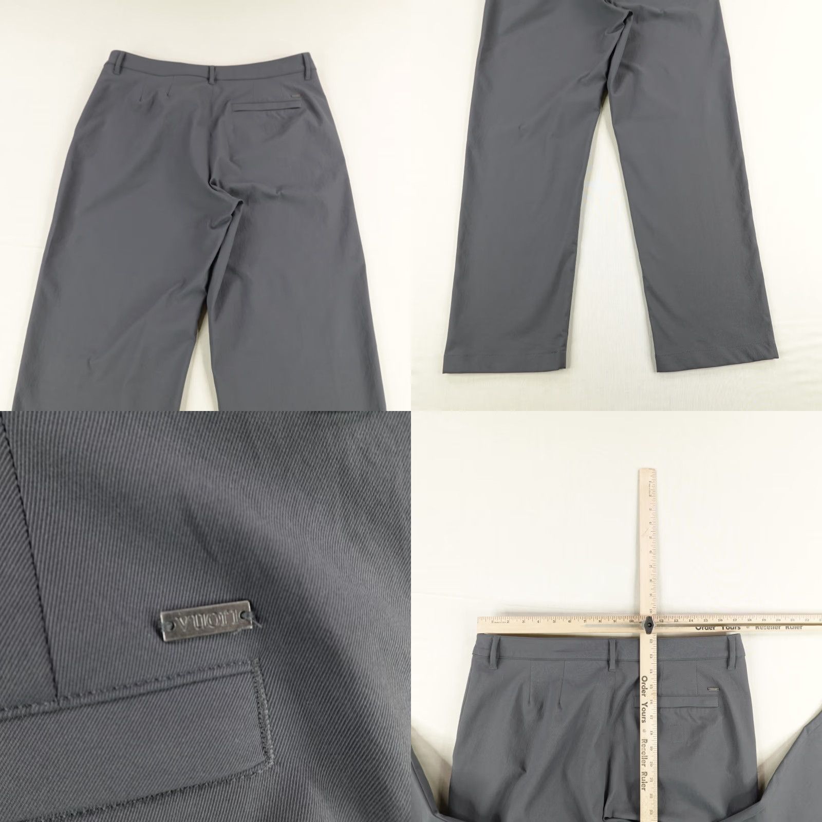 Vuori Vuori Pants Mens 35x29 Gray Chino Performance Slacks Snap Button Chino Straight Size US 35 - 8 Thumbnail