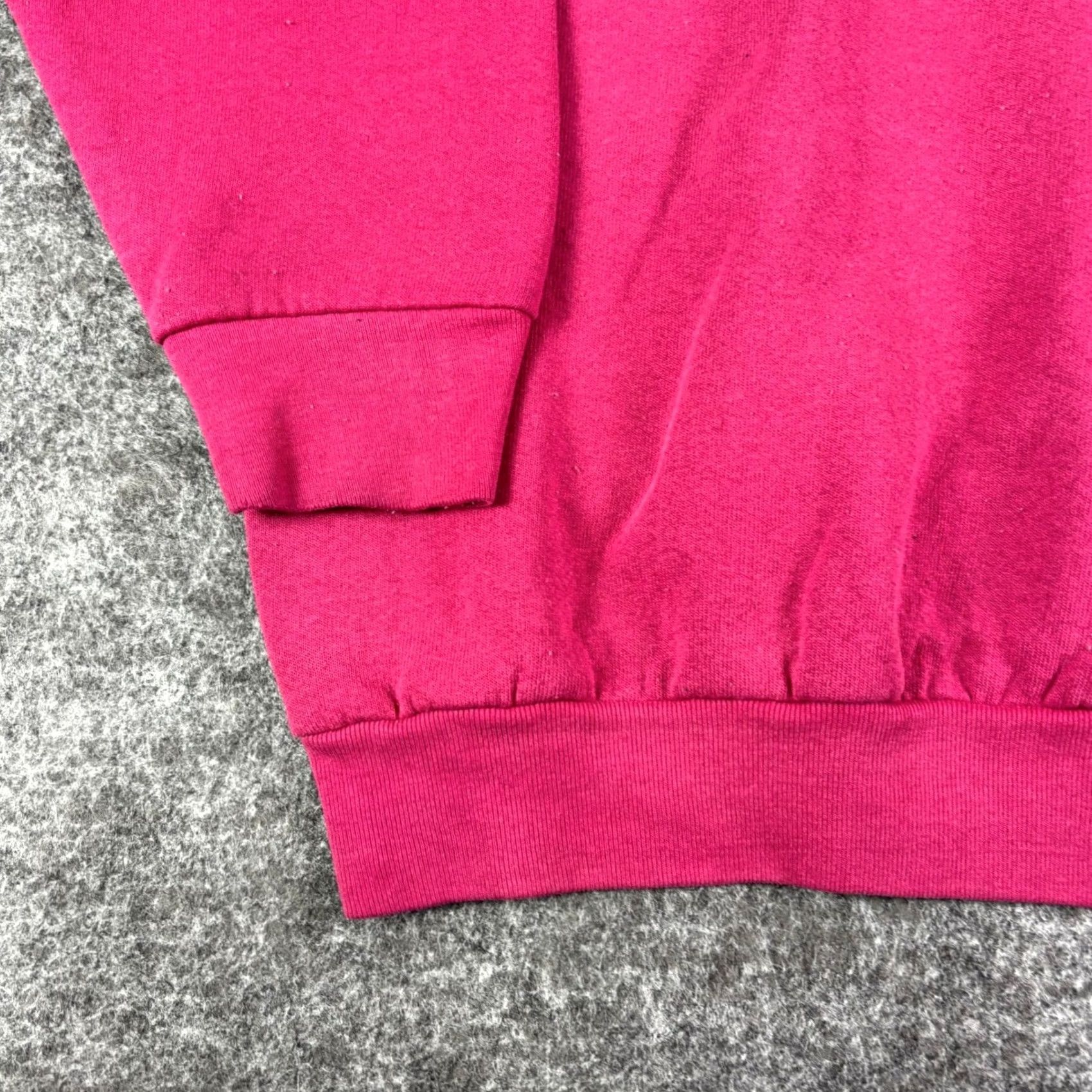 Fruit Of The Loom VINTAGE Fruit of the Loom Raglan Sweatshirt Pink XL Womens Pullover 90s Rounded Neck Long Sleeve/All Seasons Knit Fabric Cotton Lining Size XL / US 12-14 / IT 48-50 - 8 Thumbnail