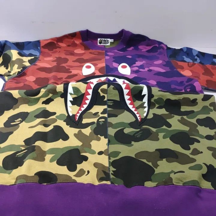 Bape BAPE Unisex Mix Camo Shark Wide Hoodie Size US XXL / EU 58 / 5 - 8 Thumbnail