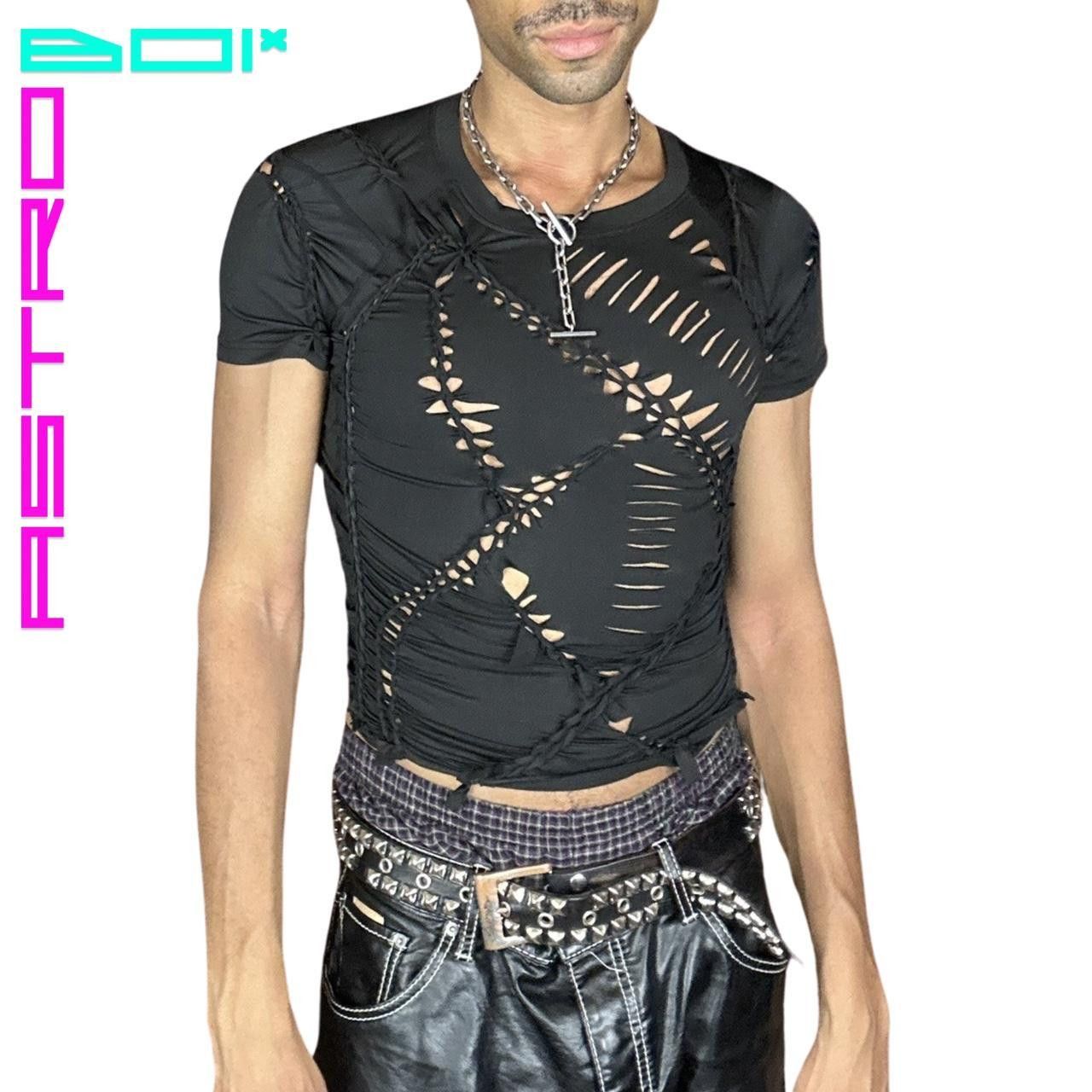 Custom × Other × Rare ASTROBOI* 'RAVE LIFE' BLACK BRAIDED COMPRESSION ...