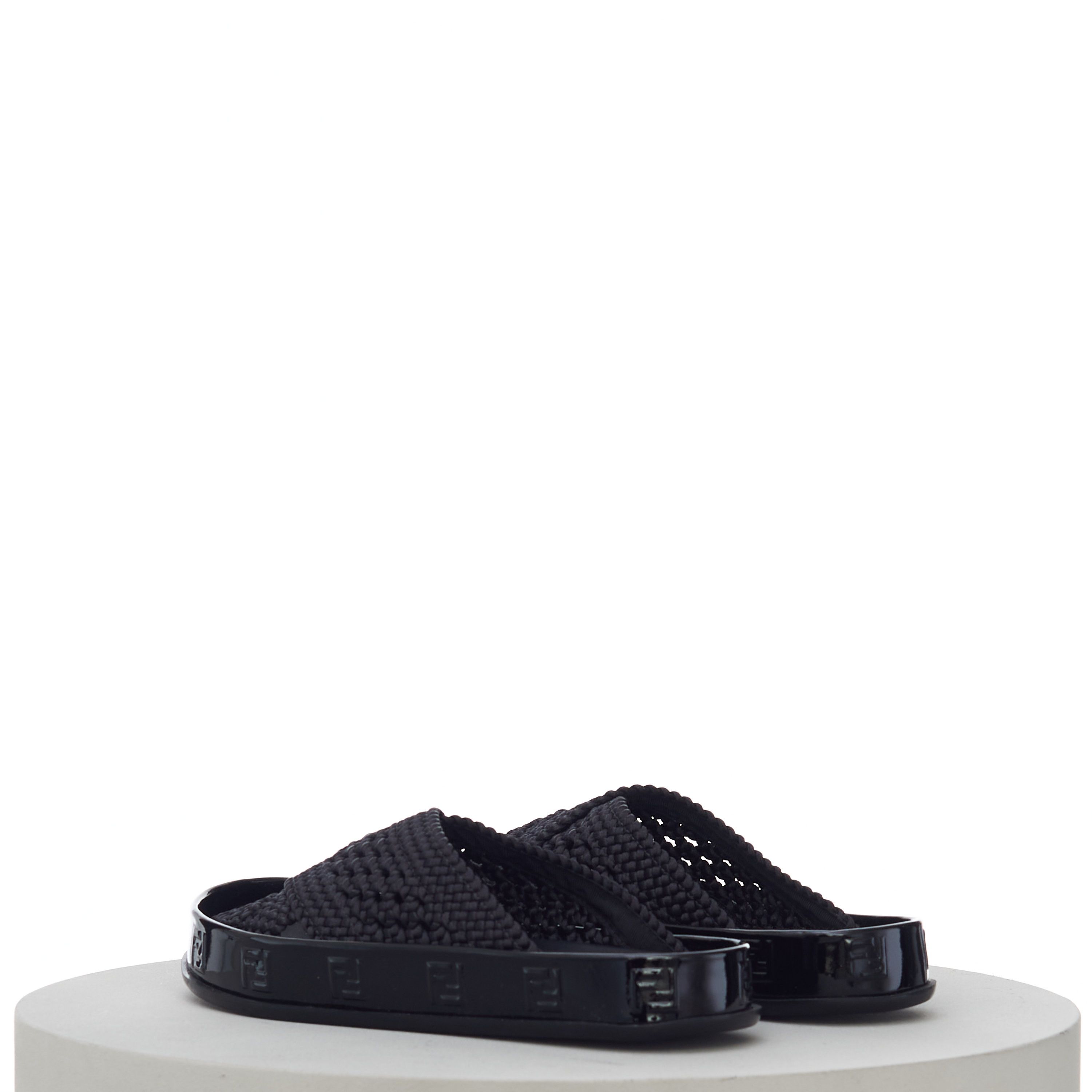 Fendi Reflections Sandals In Black Patent Leather Size US 6 / IT 36 - 6 Thumbnail