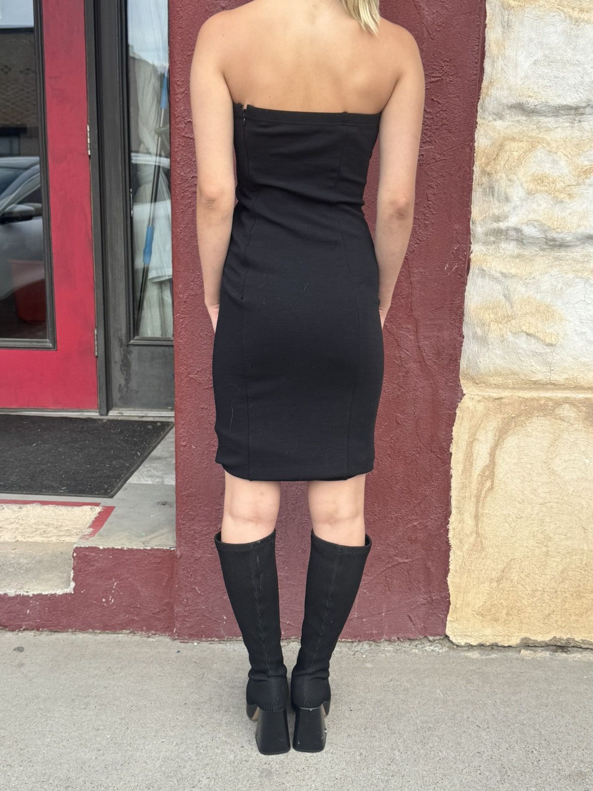 Michael Kors Michael Kors Wool Strapless Mini Dress Black Size 2 Size XS / US 0-2 / IT 36-38 - 3 Thumbnail